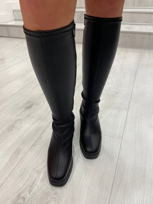 Viguera Leather Look Knee High Boots