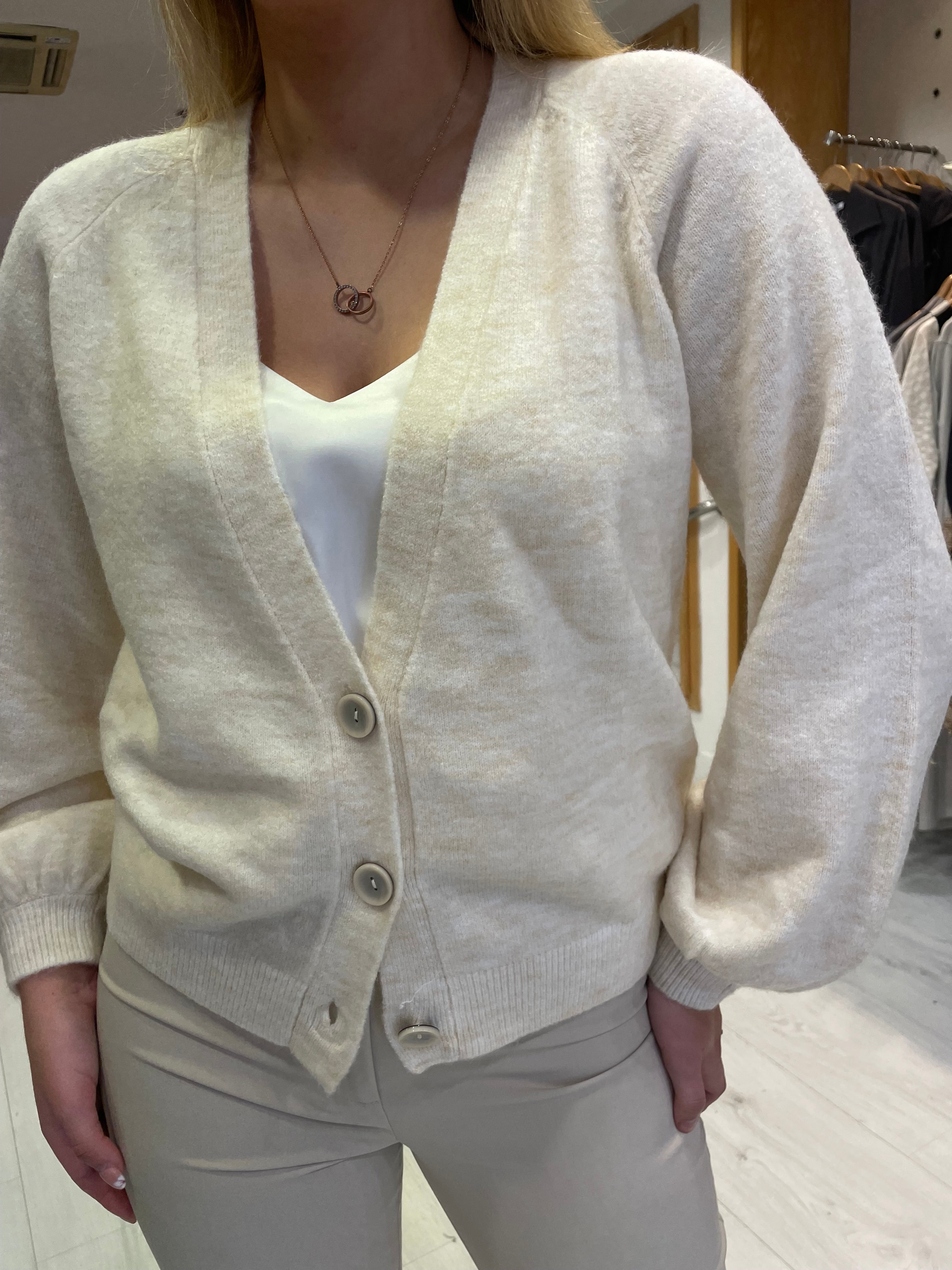 St Tropez Cream Knit Cardigan