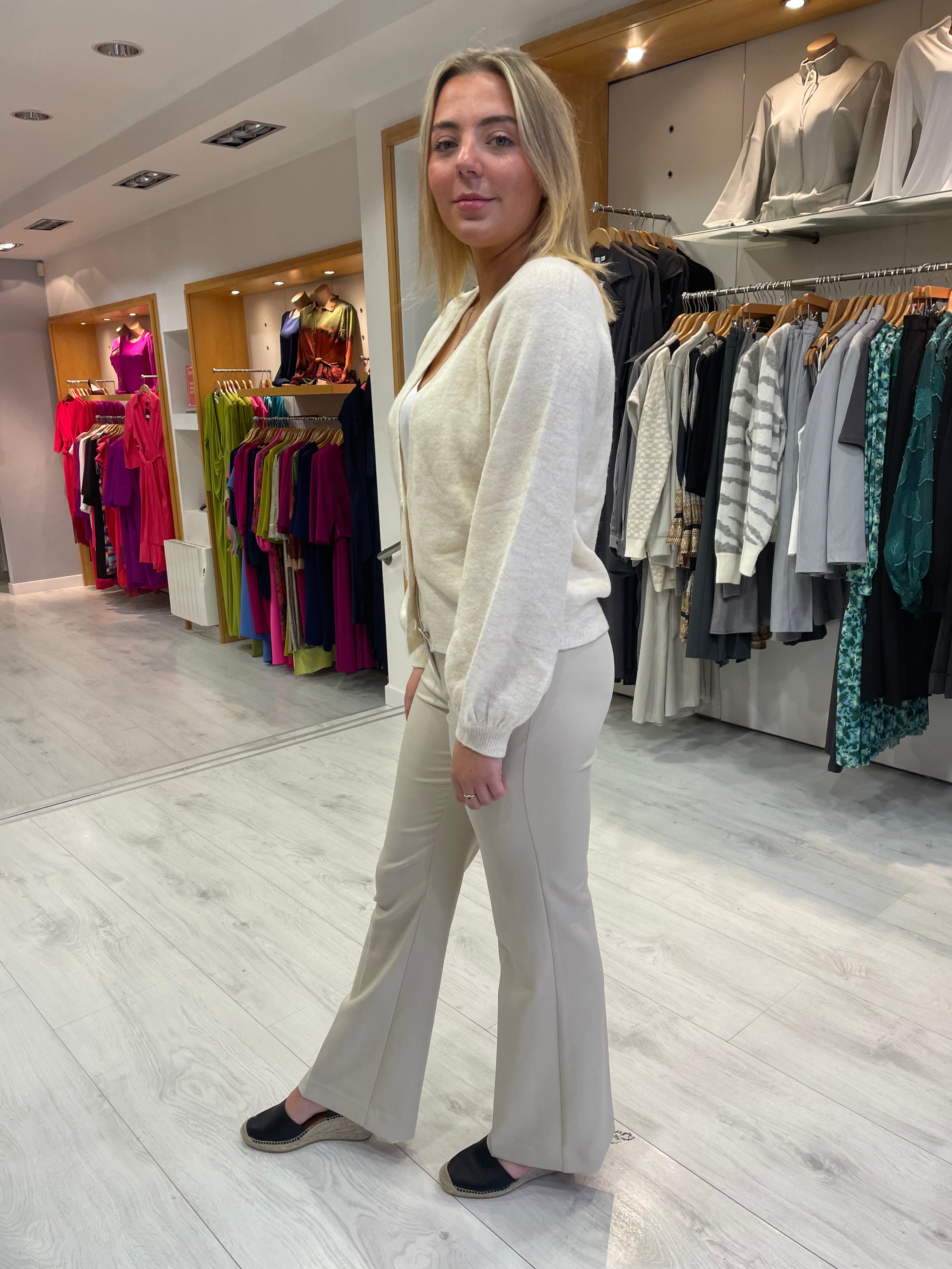 St Tropez Cream Knit Cardigan