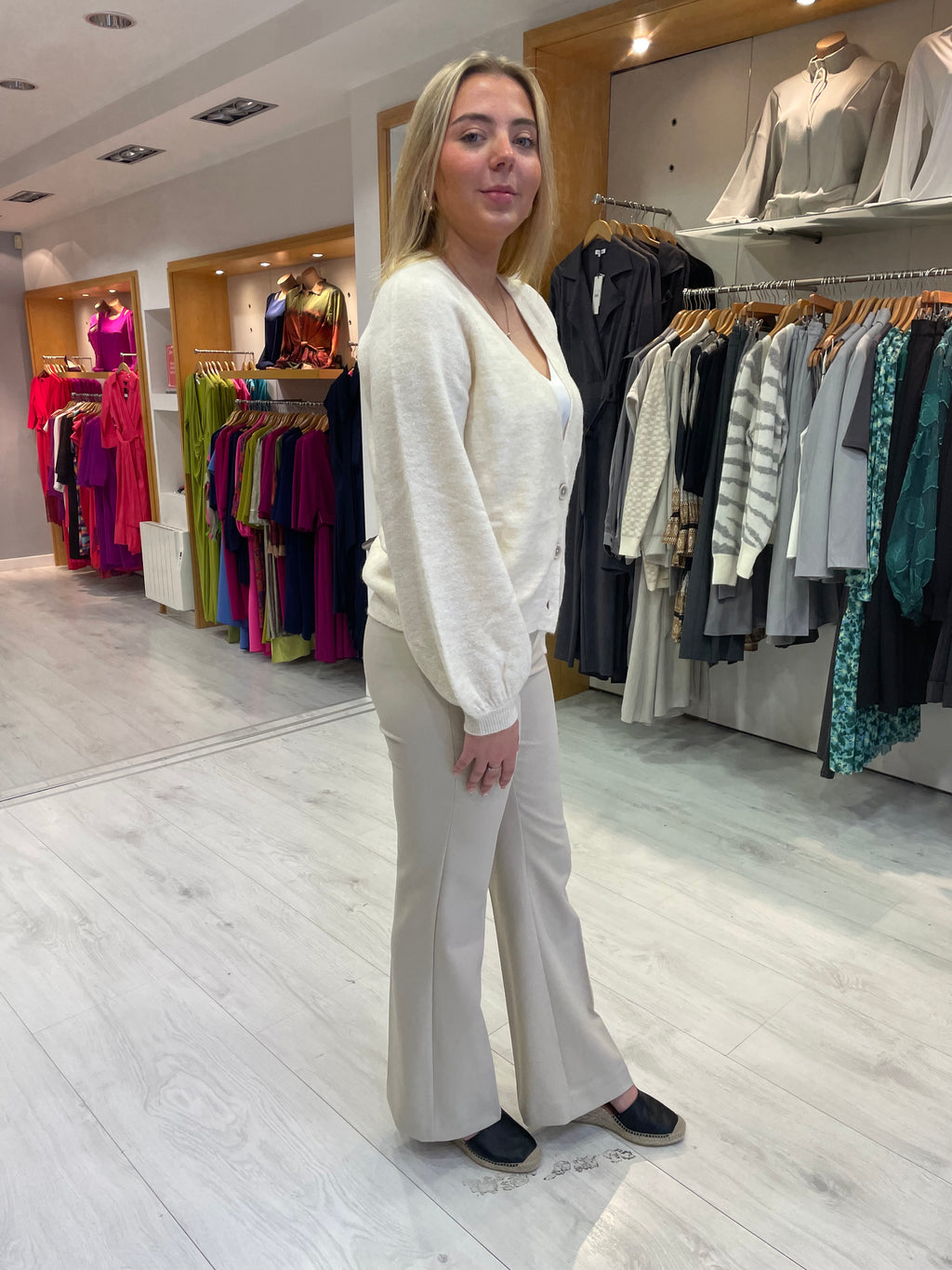 St Tropez Cream Knit Cardigan