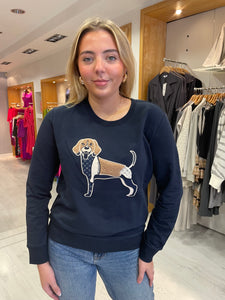 HV Polo Navy Beagle Sweater