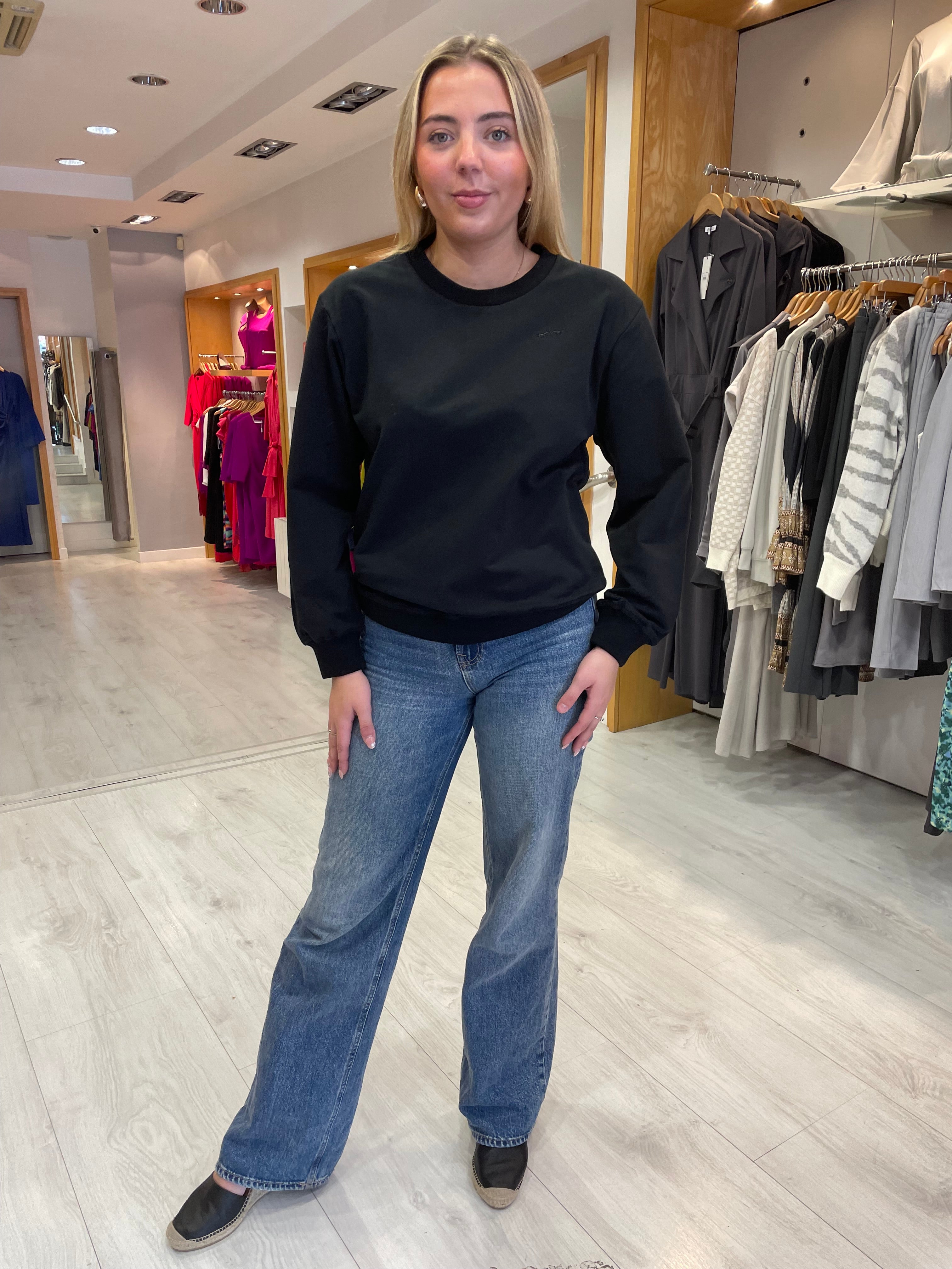 HV Polo Black Zana Crew Neck Sweater