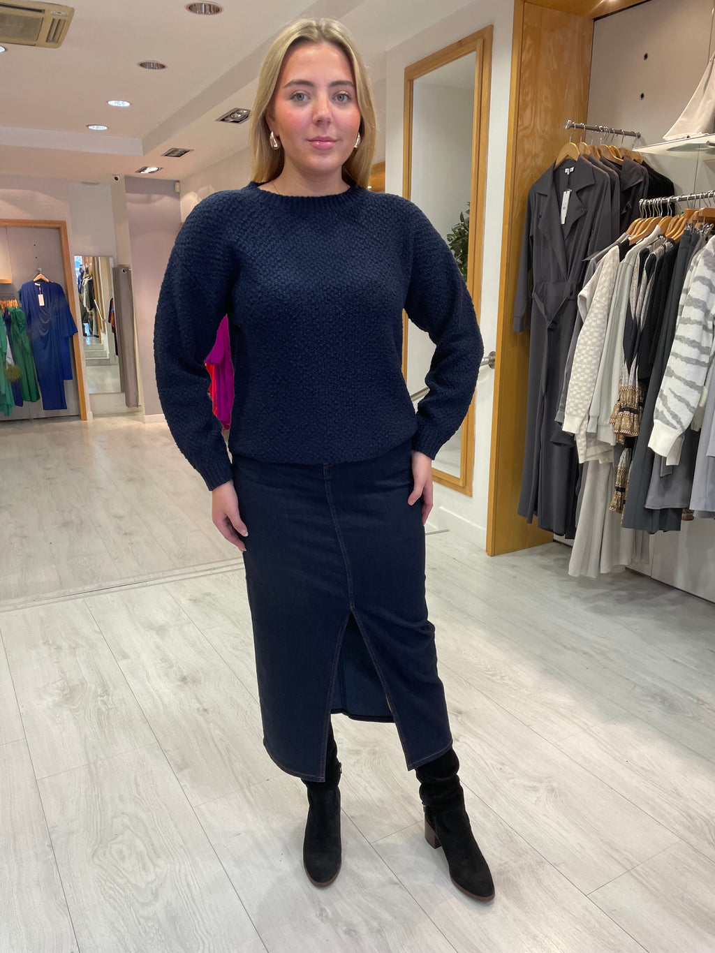 My Essential Wardrobe Navy Knit Sweater