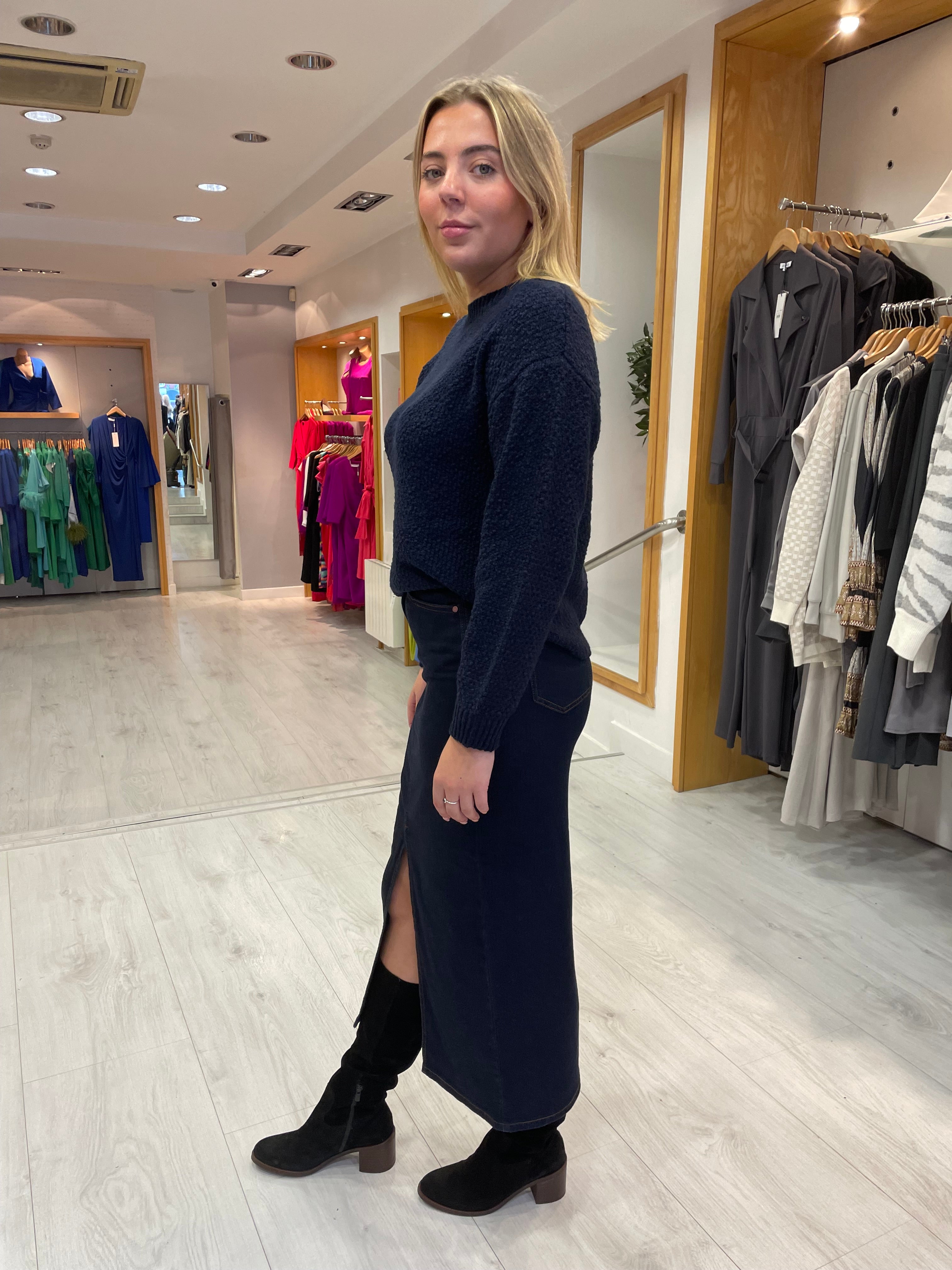 My Essential Wardrobe Navy Knit Sweater