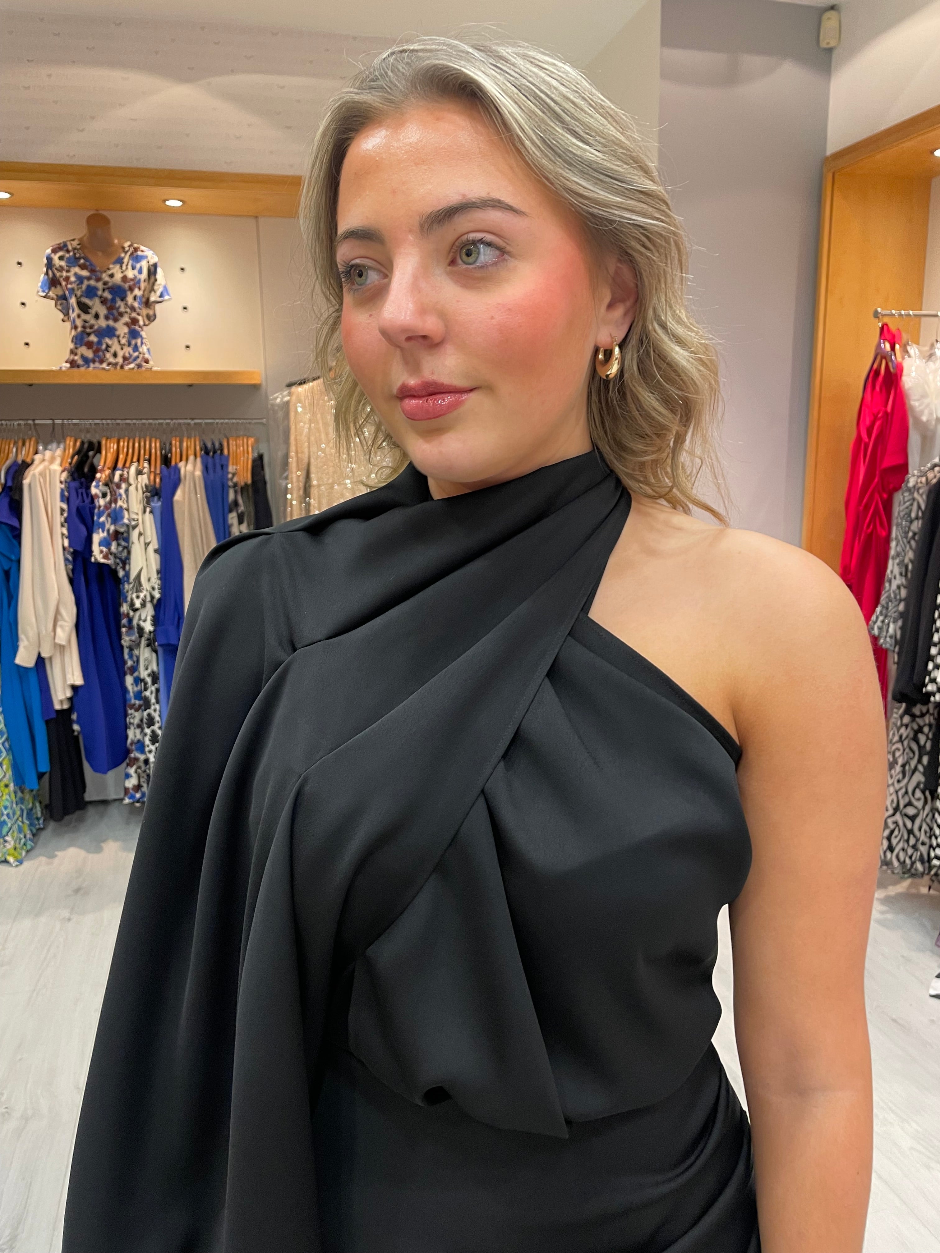 Kevan Jon Demi Black Knee Dress