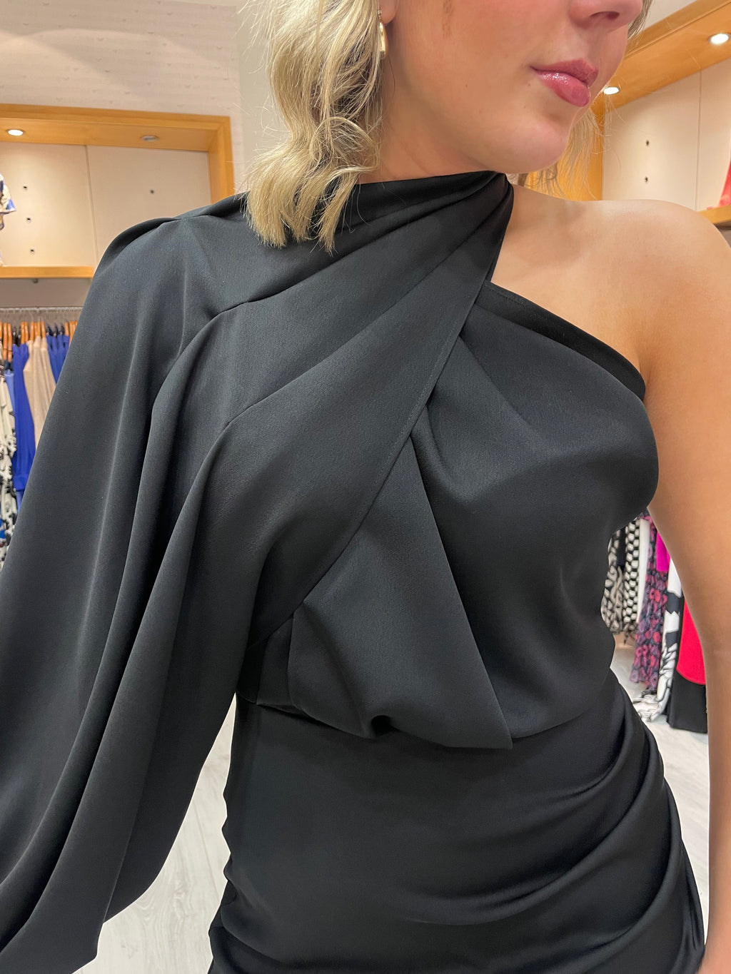 Kevan Jon Demi Black Knee Dress
