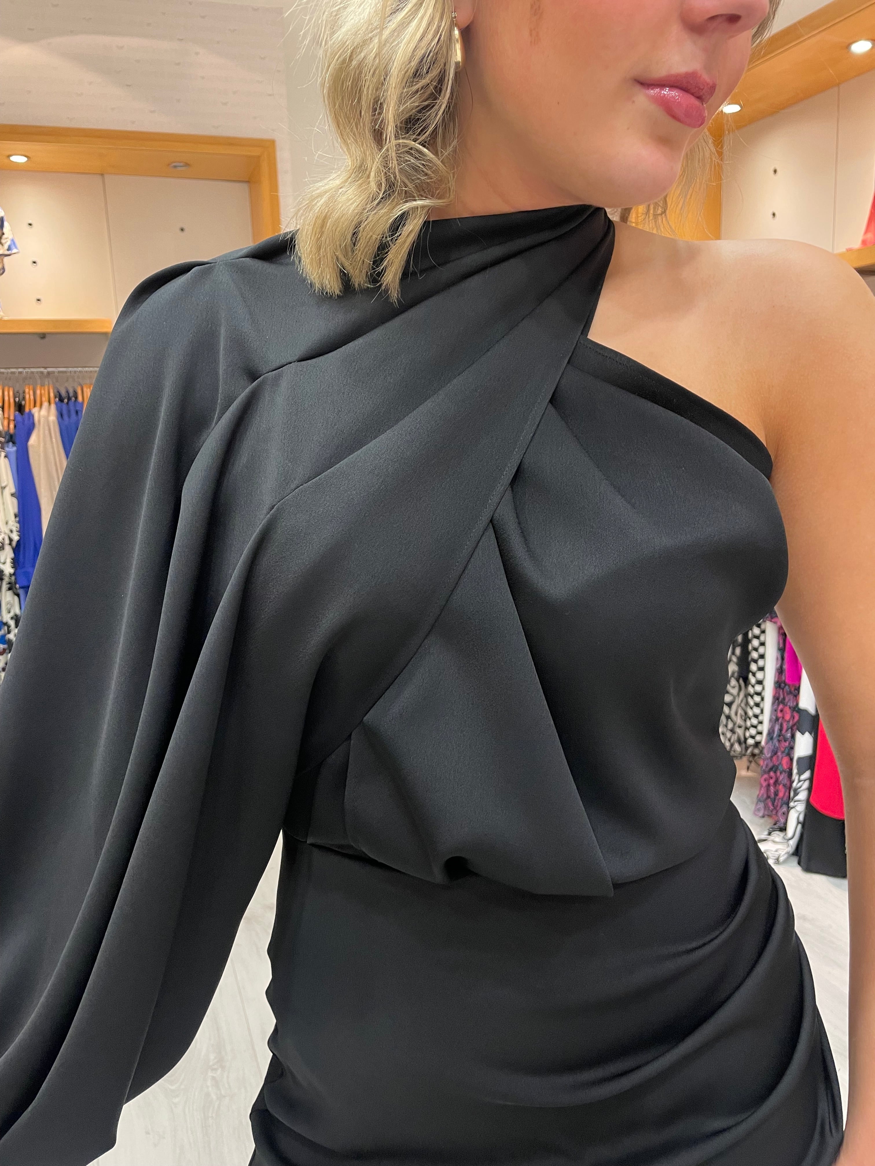 Kevan Jon Demi Black Knee Dress