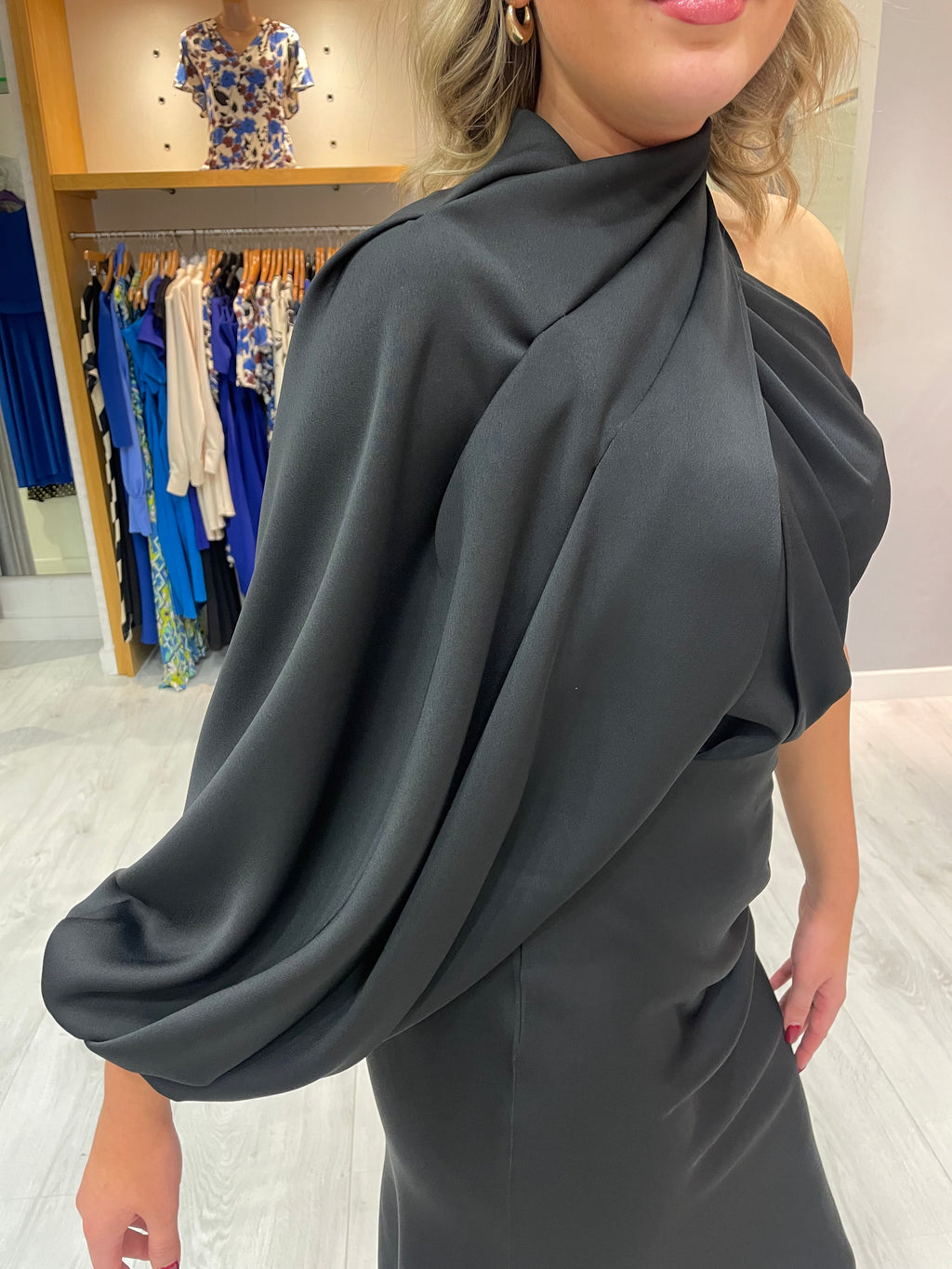 Kevan Jon Demi Black Knee Dress