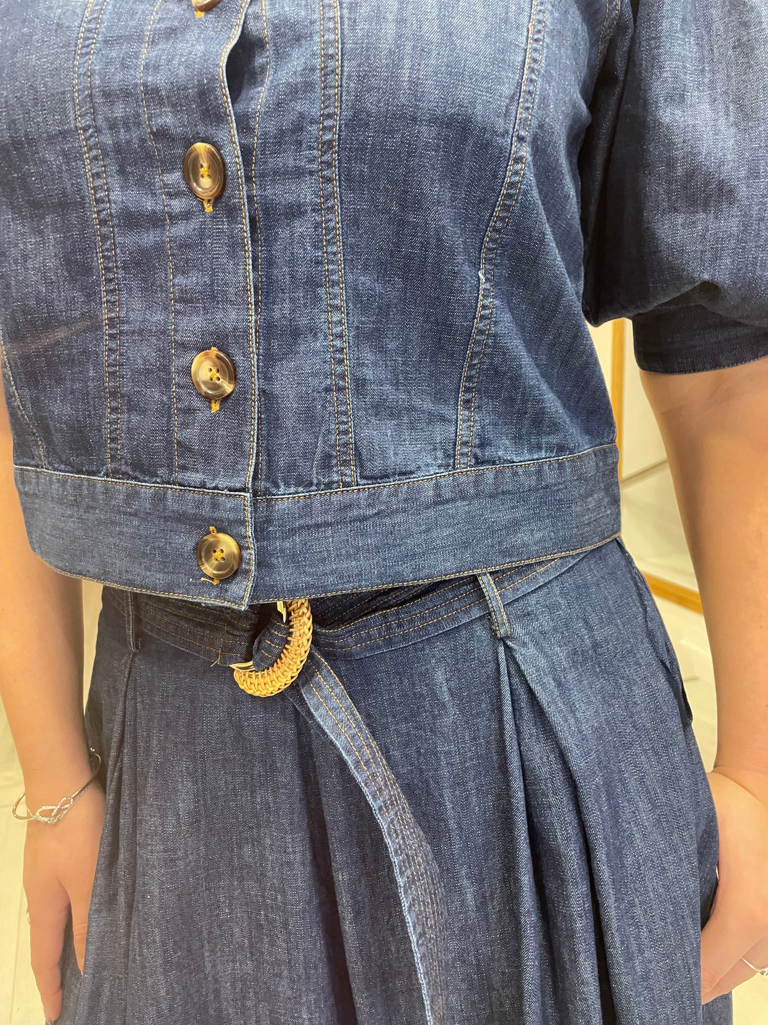 Emily Lovelock Dark Denim Skirt