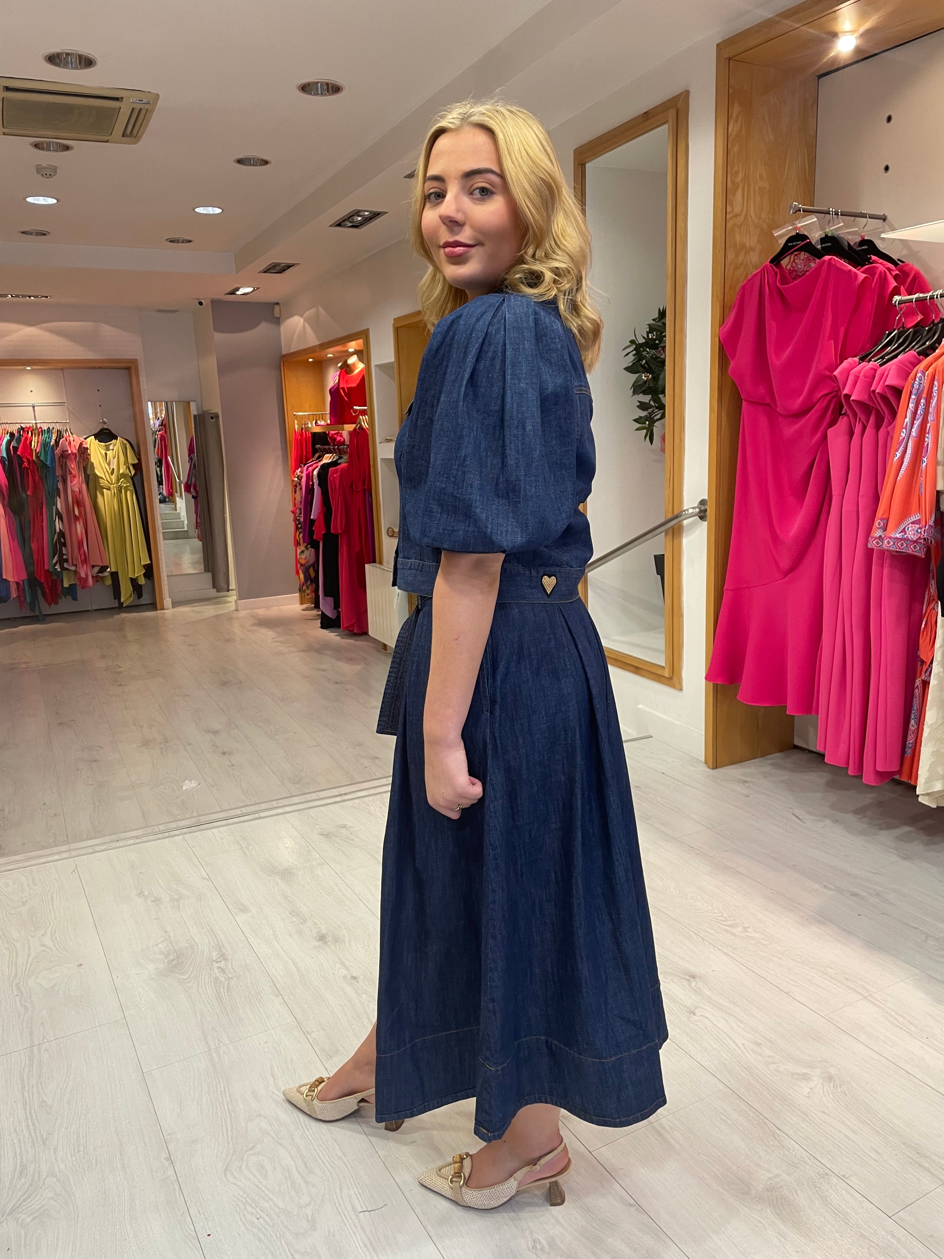 Emily Lovelock Dark Denim Skirt