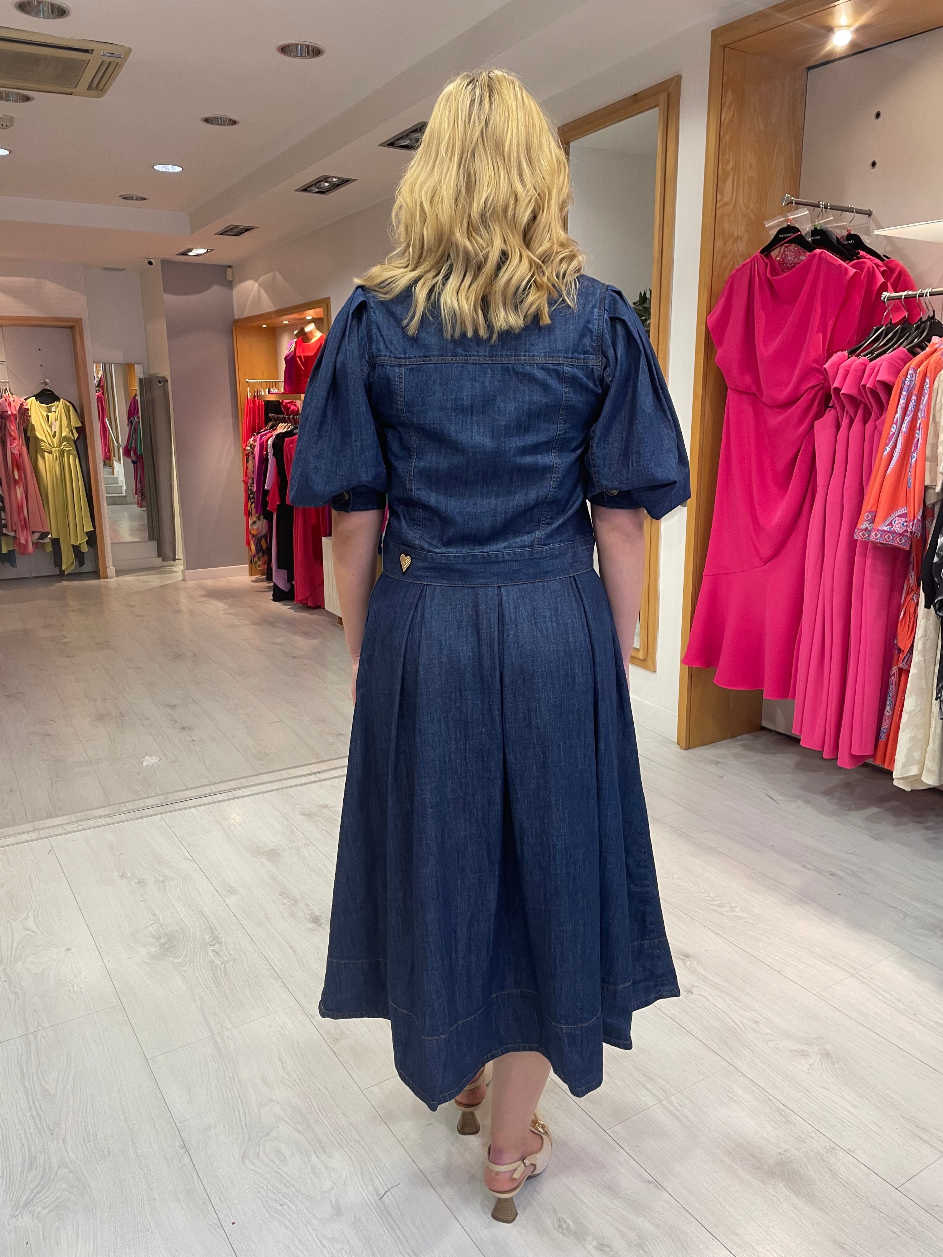 Emily Lovelock Dark Denim Skirt