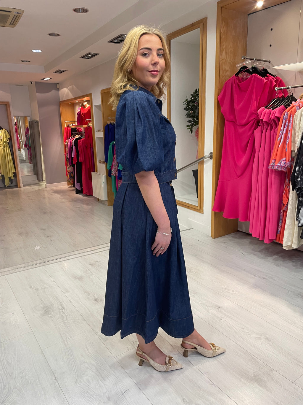Emily Lovelock Dark Denim Skirt