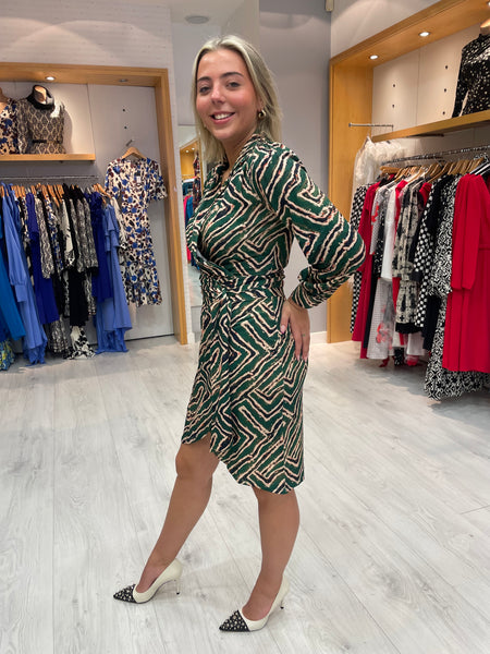 K Design Green Print Dress – Ruby Nu Boutique