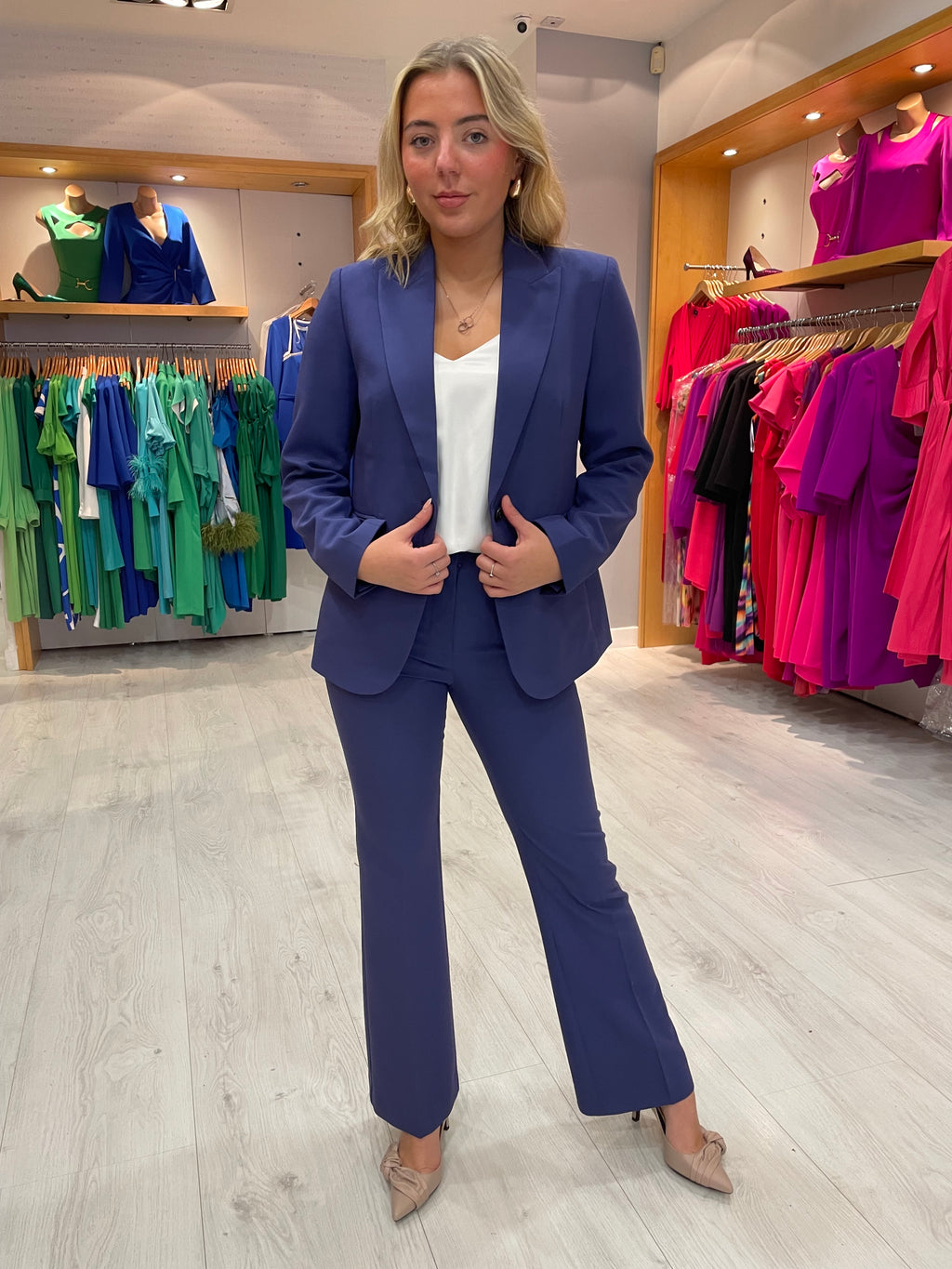 Soaked in Luxury Blue Straight Leg Pants