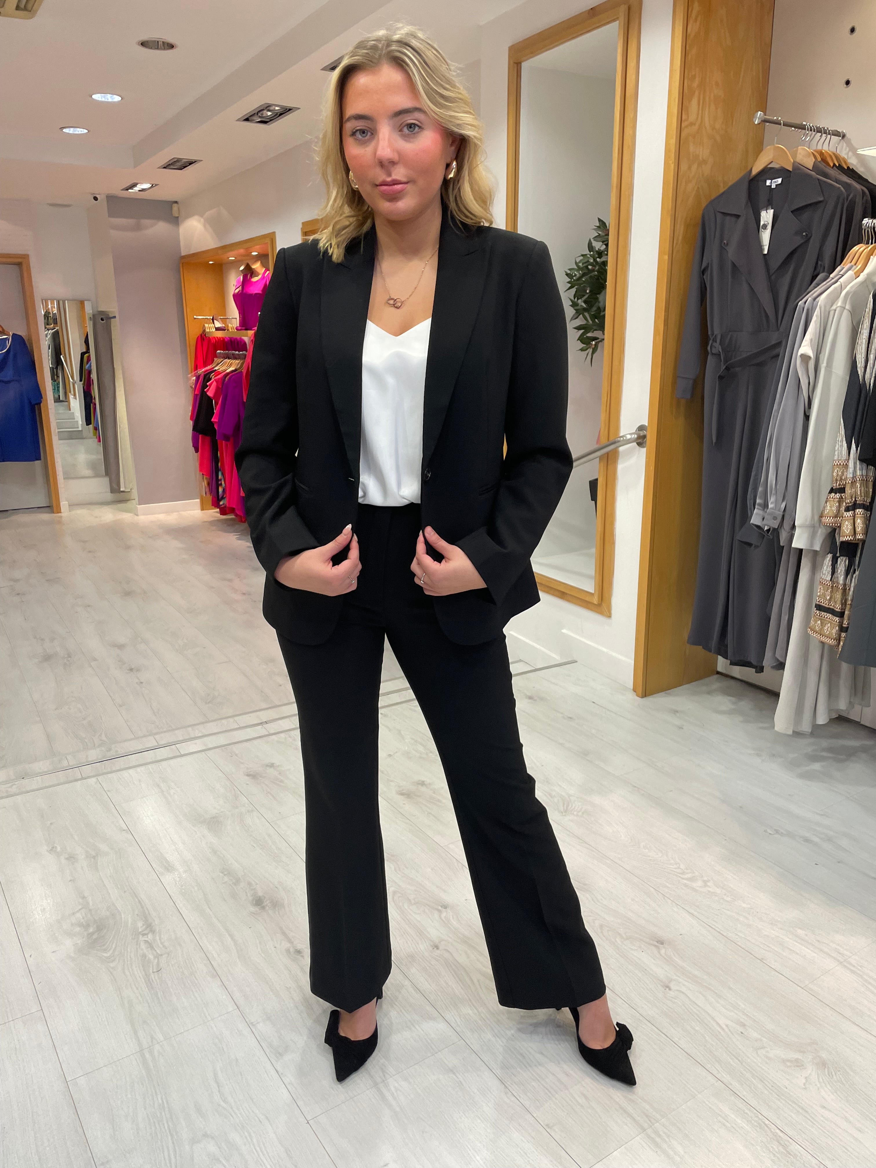 Soaked in Luxury Corinne Black Straight Leg Pants