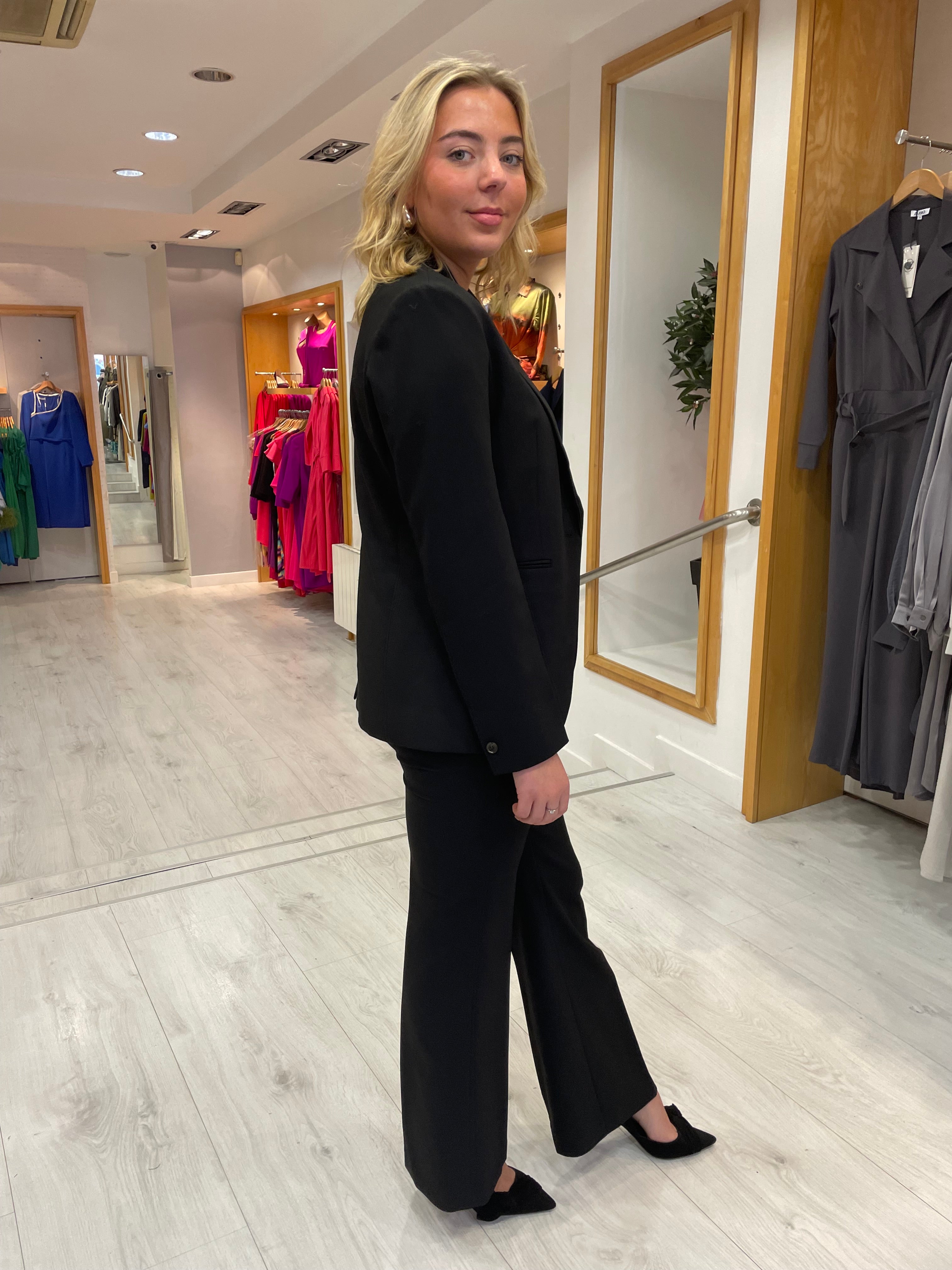 Soaked in Luxury Corinne Black Straight Leg Pants