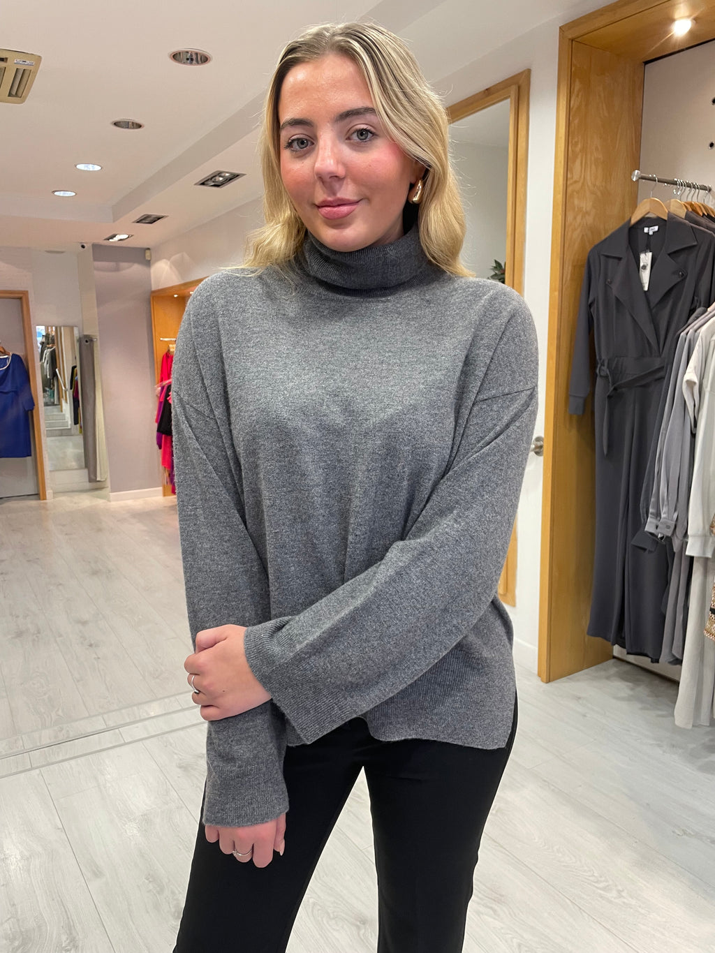 Soaked In  Luxury Grey Alpaca Knit Pullover