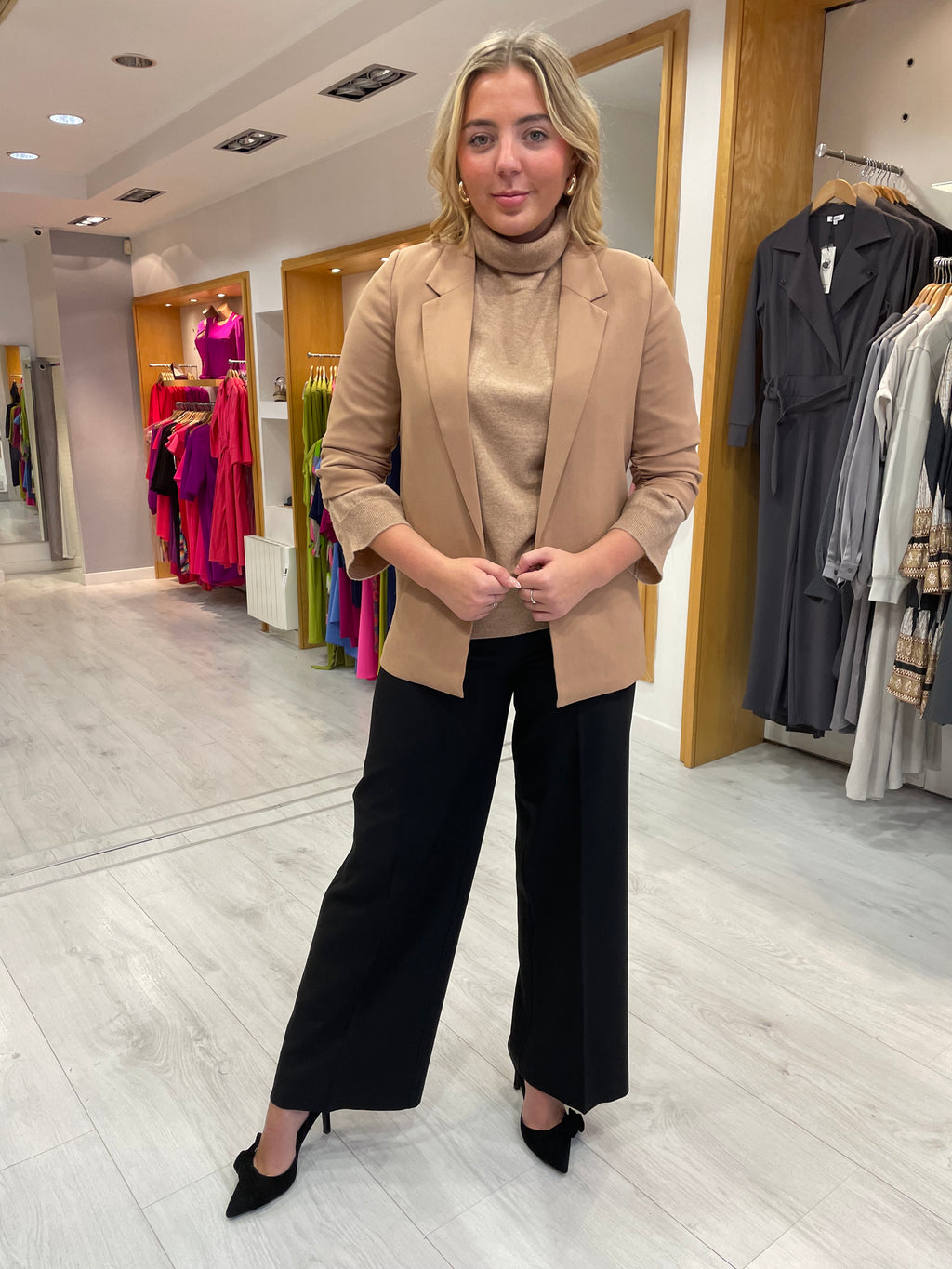 Soaked in Luxury Beige Shirley Blazer