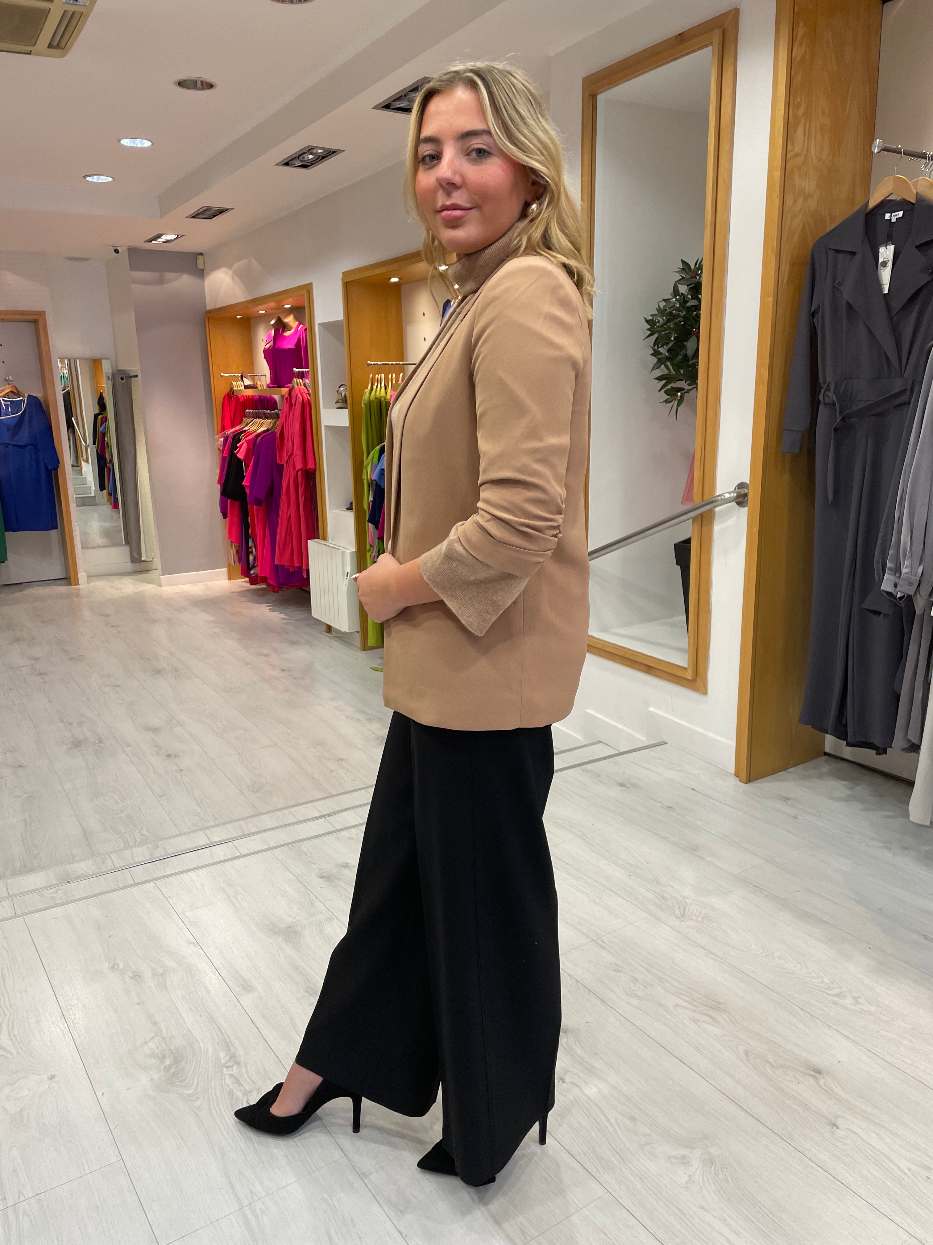 Soaked in Luxury Beige Shirley Blazer