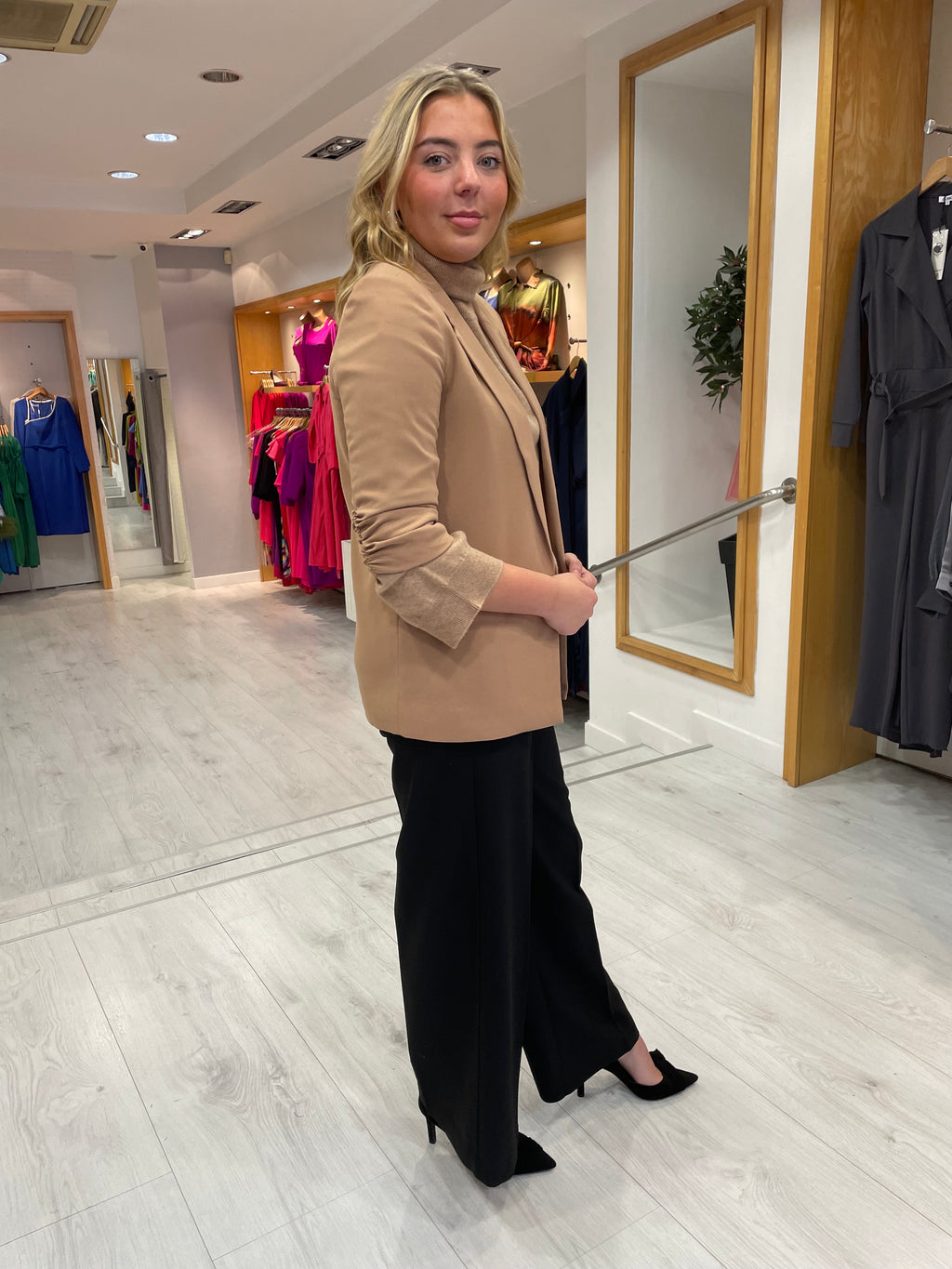 Soaked in Luxury Beige Shirley Blazer