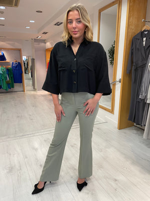 Soaked In Luxury Corinne Sage Green Trouser