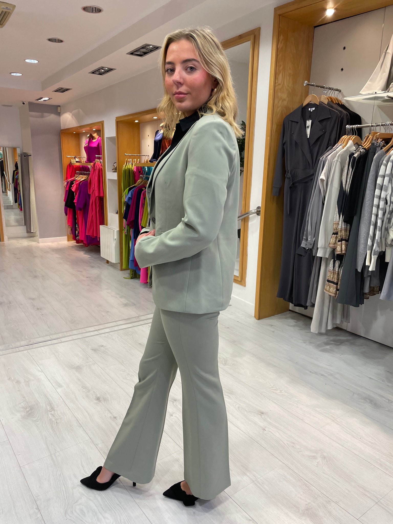 Soaked In Luxury Sage Green Corinne Blazer