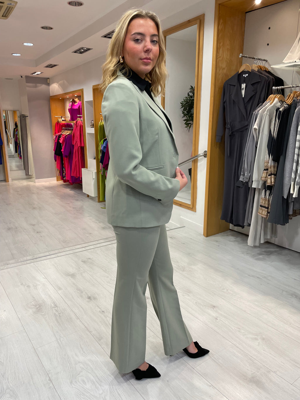 Soaked In Luxury Sage Green Corinne Blazer