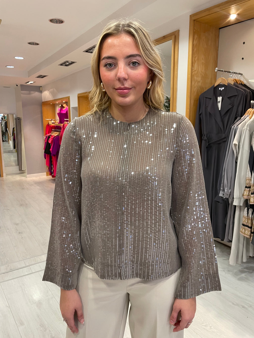 Soaked In Luxury Nanina Sequin Blouse