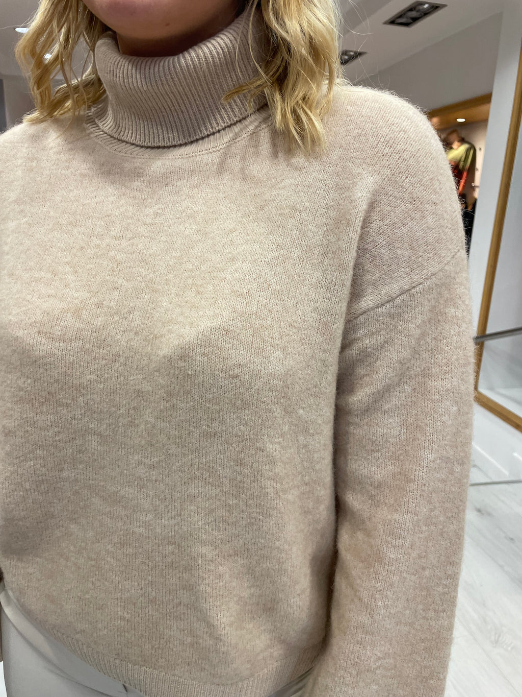 Soaked In  Luxury Sand Alpaca Knit Pullover