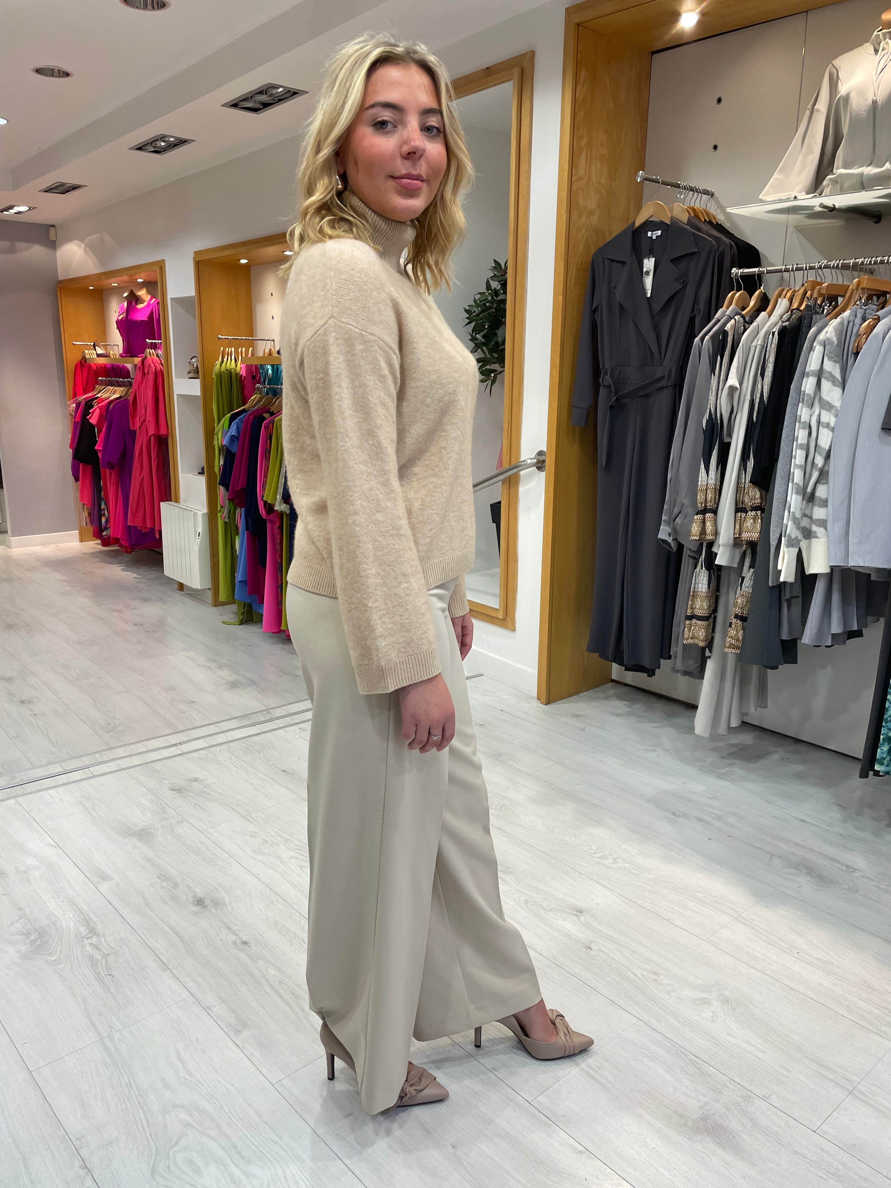 Soaked In  Luxury Sand Alpaca Knit Pullover