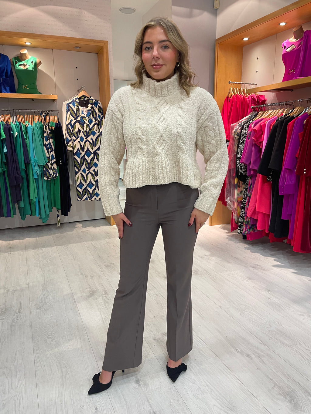 Soaked Cream Frill Chenille Knit