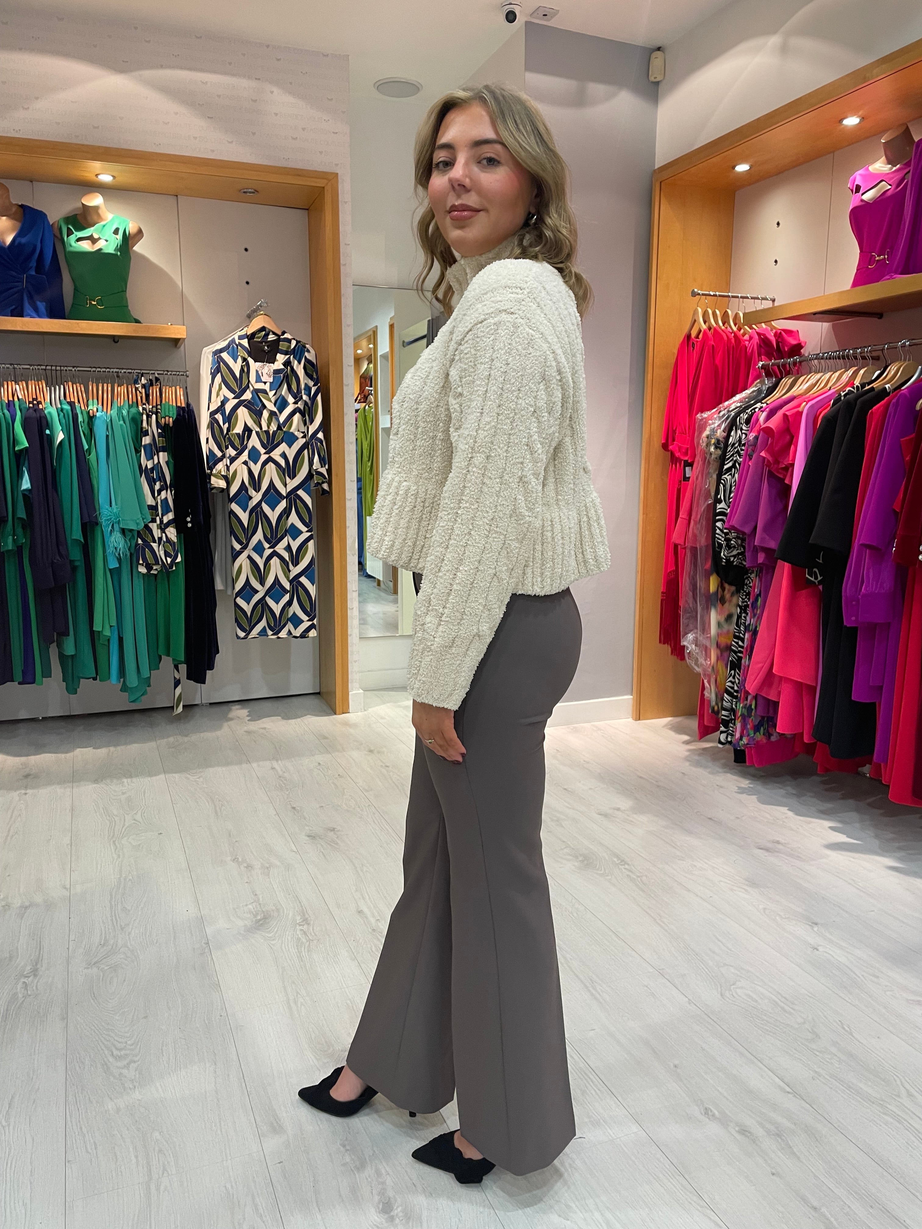 Soaked Cream Frill Chenille Knit