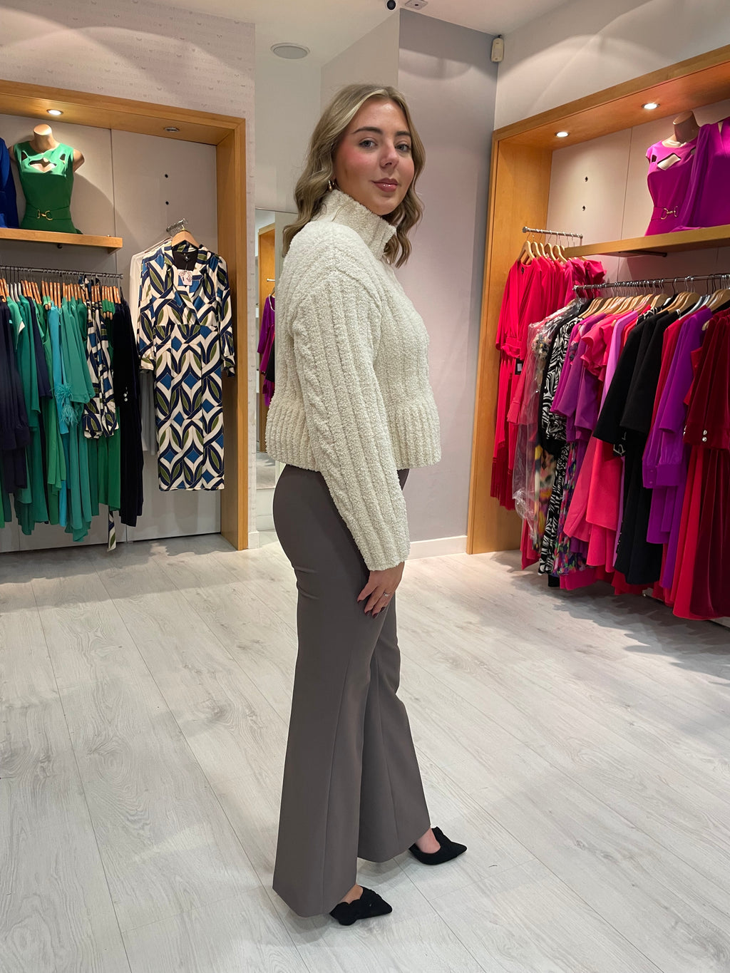 Soaked Cream Frill Chenille Knit