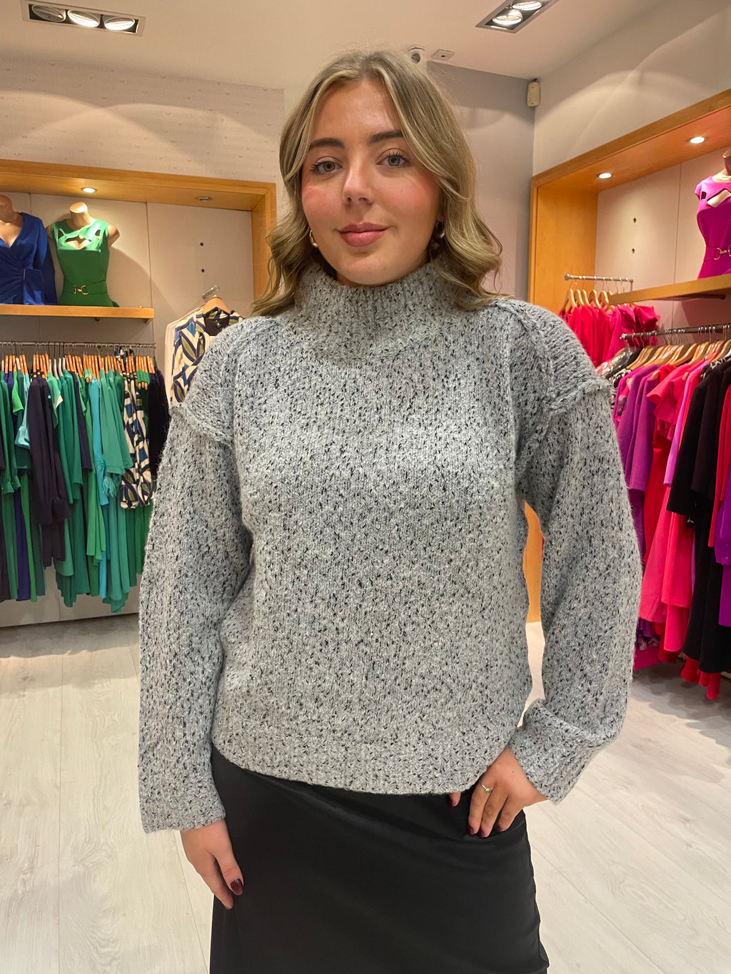 Karen By Simonsen Grey Speckle Jumper