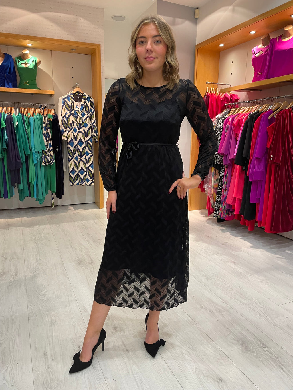 Numph Black Lace Dress