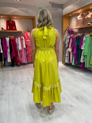 Emily Lovelock Celine Cyber Lime Dress