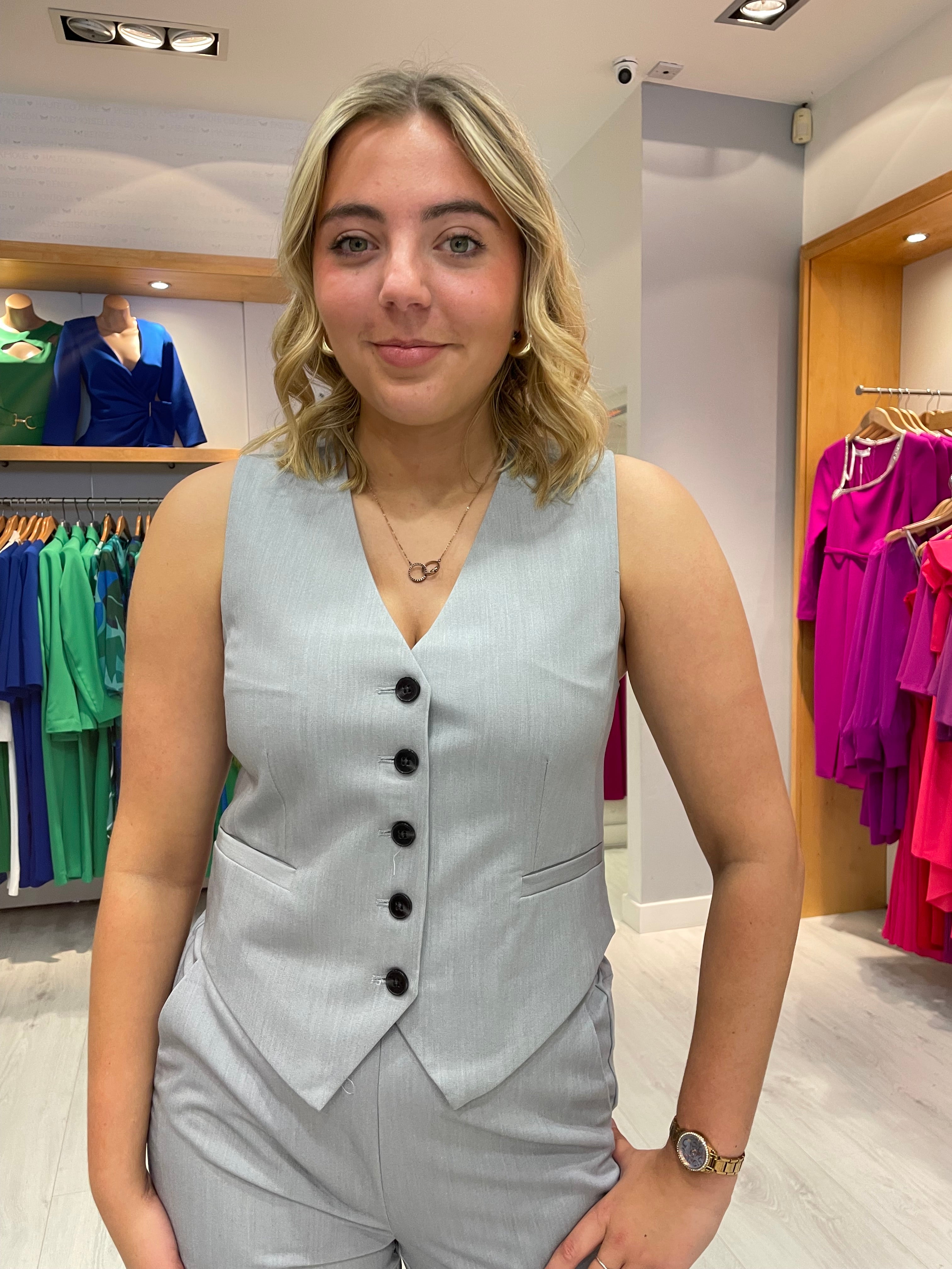 Kaffe Sakura Grey Waistcoat