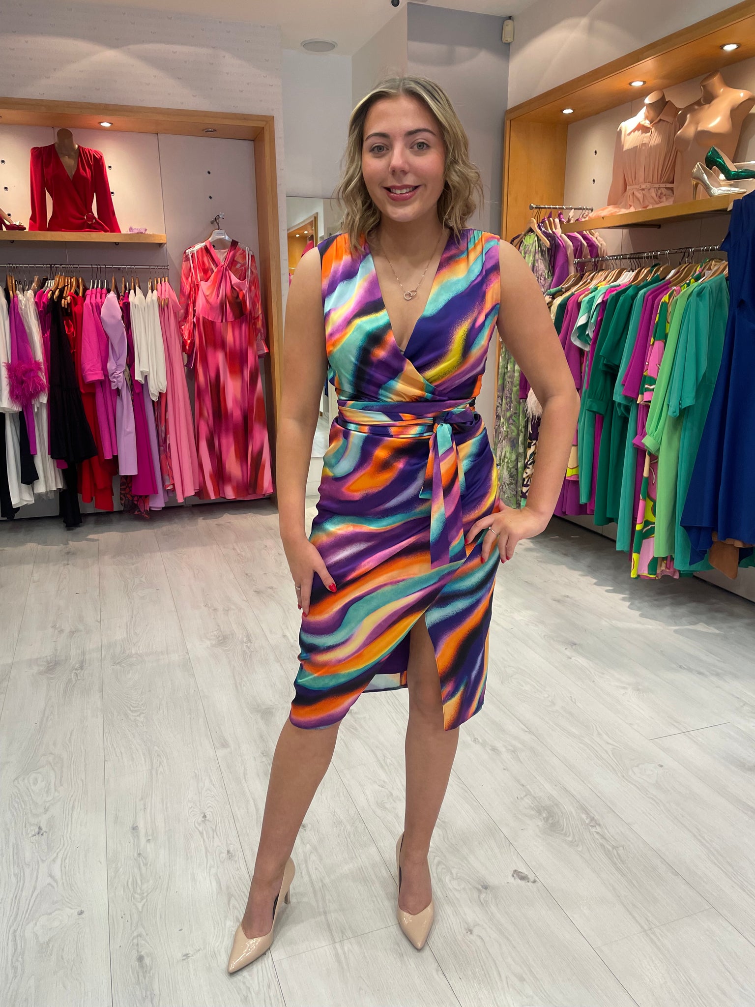 Olimara Vibrant Stripe Dress
