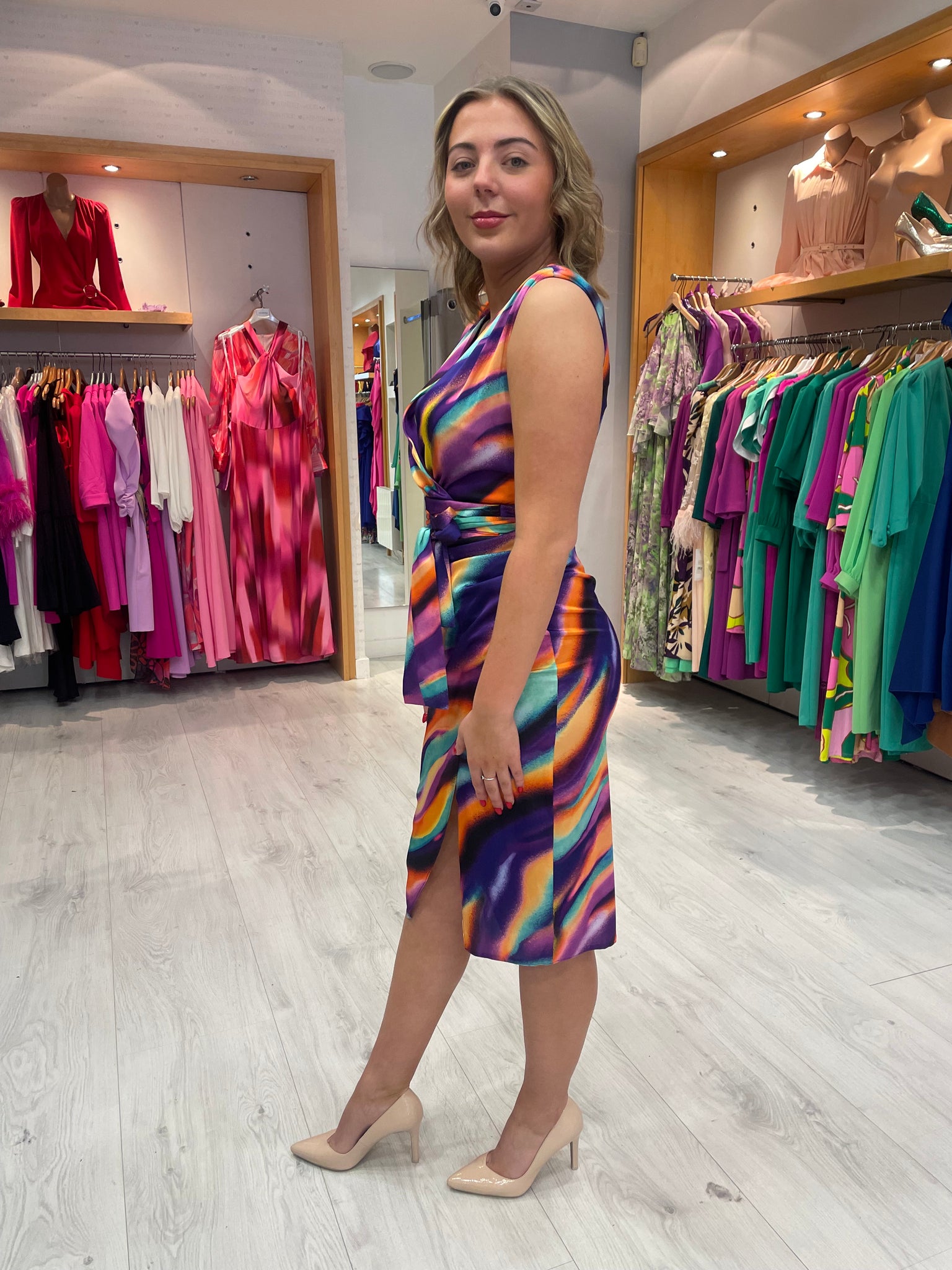 Olimara Vibrant Stripe Dress