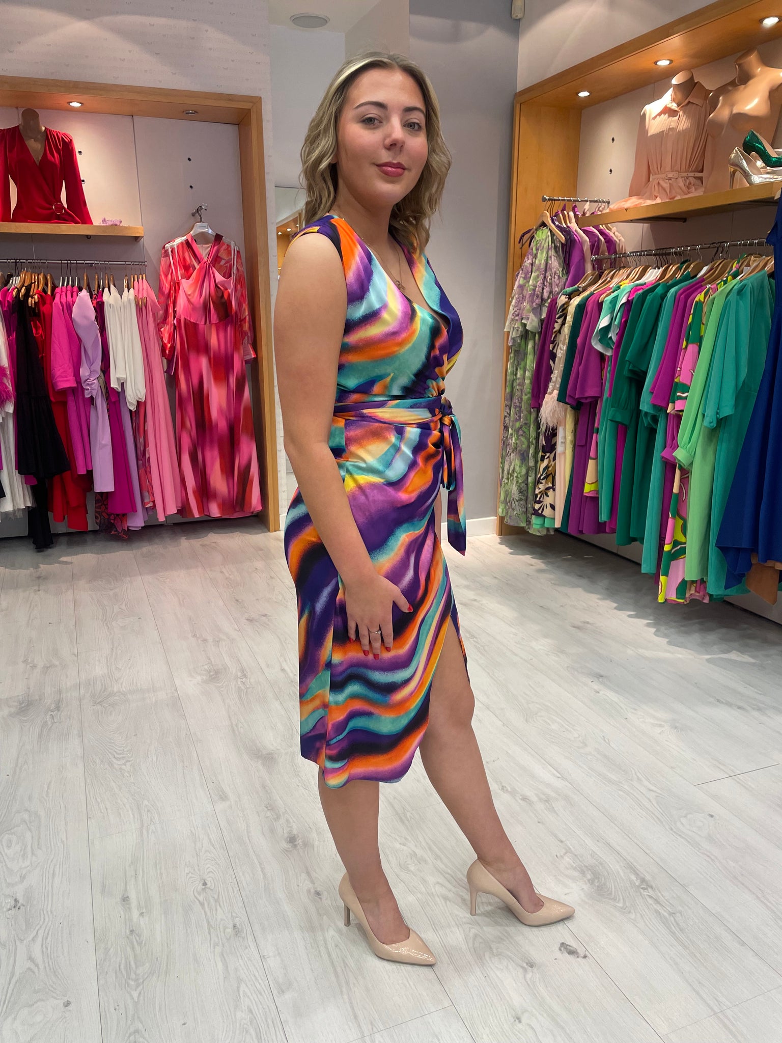 Olimara Vibrant Stripe Dress