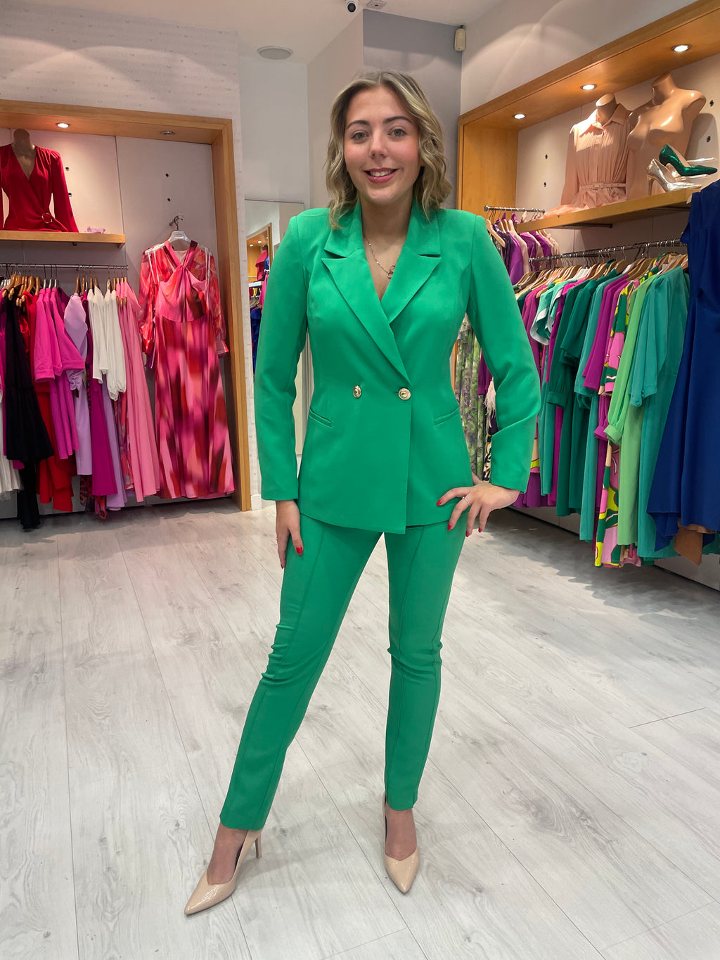 Olimara Green Trouser Suit