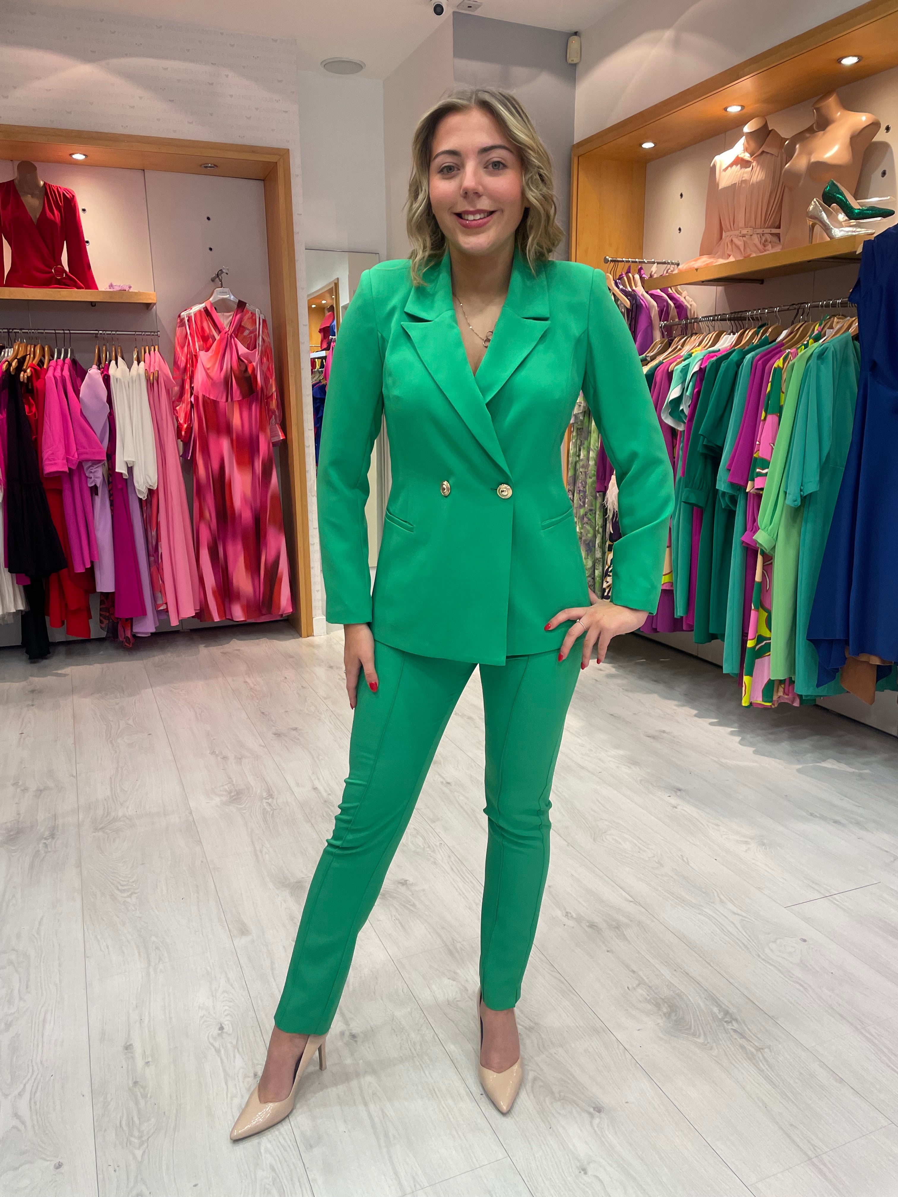 Olimara Green Trouser Suit