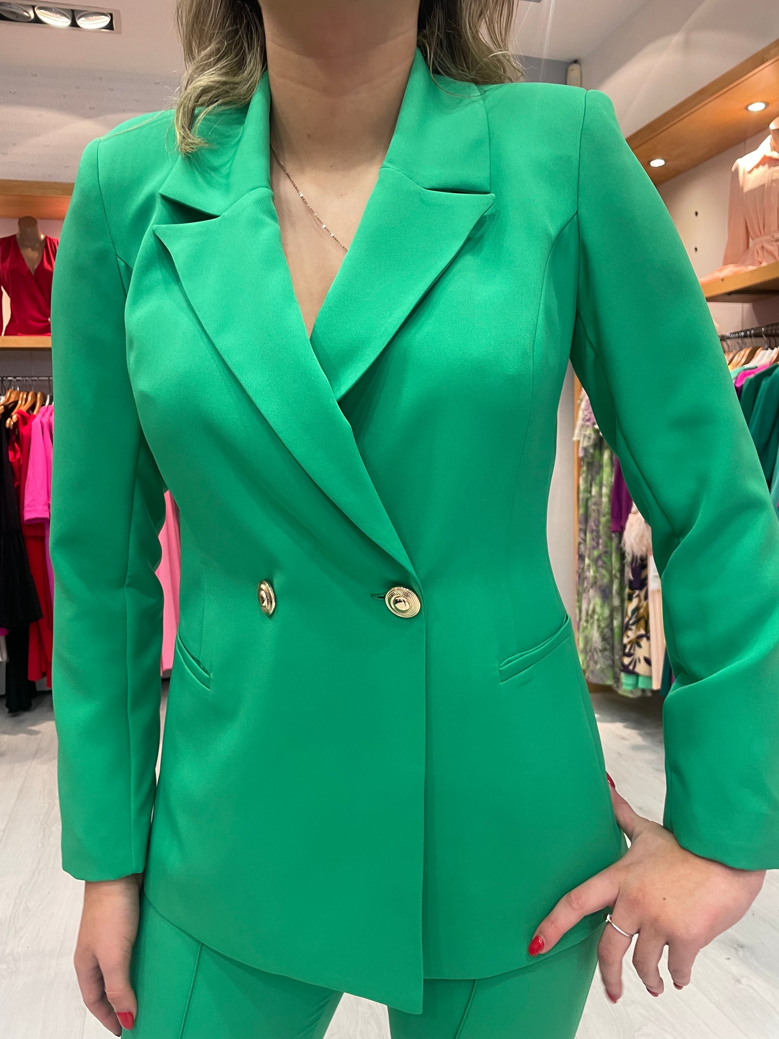 Olimara Green Trouser Suit