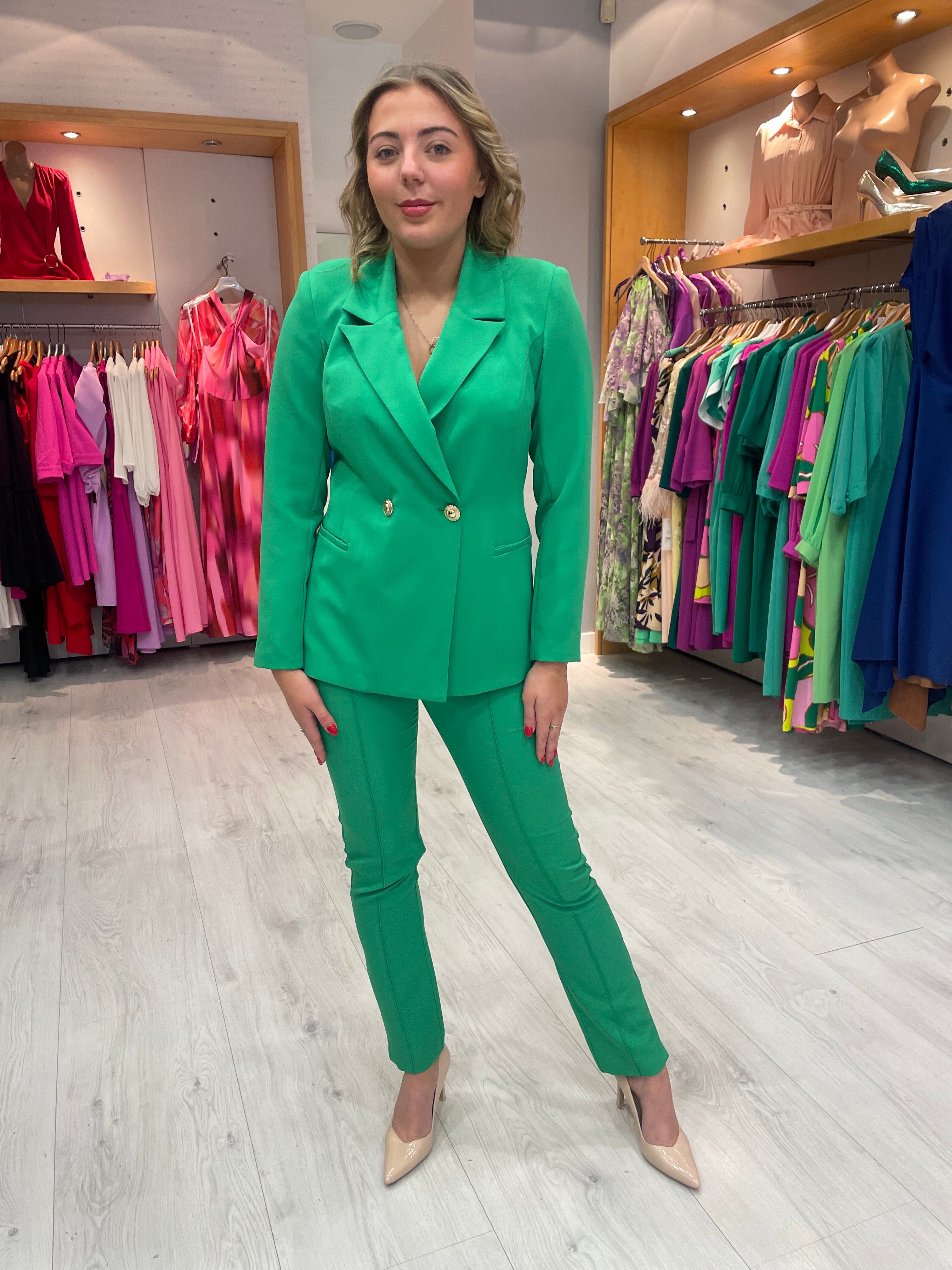 Olimara Green Trouser Suit