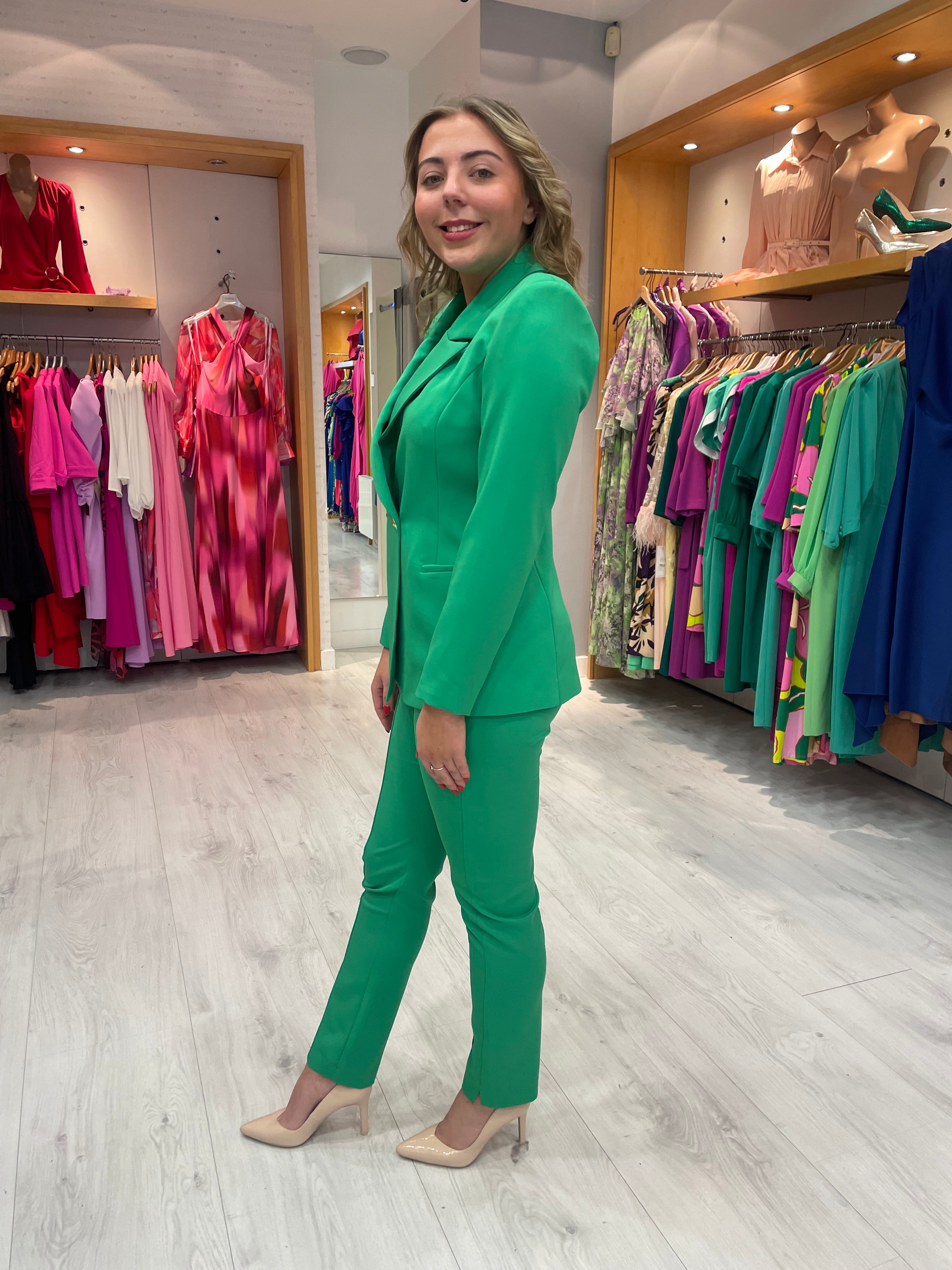 Olimara Green Trouser Suit