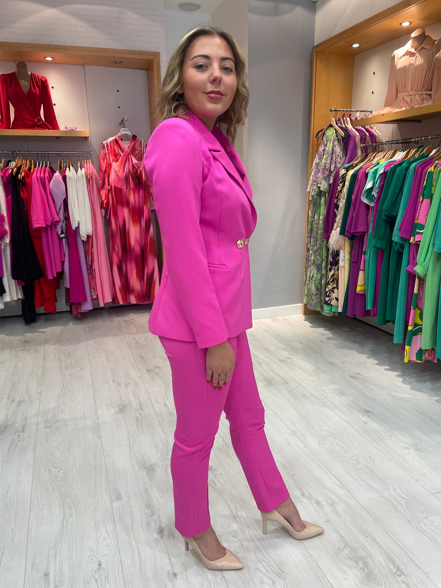 Olimara Pink Trouser Suit