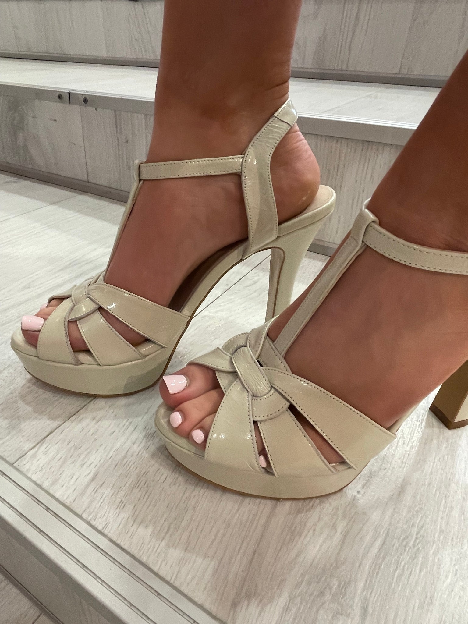 Lodi Cream Platform Heel