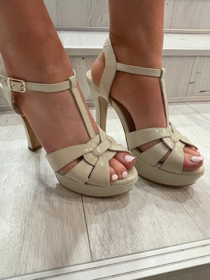 Lodi Cream Platform Heel