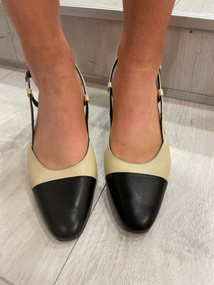Lodi Black and White Pump