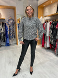 Kaffe Black Leather Look Leggings